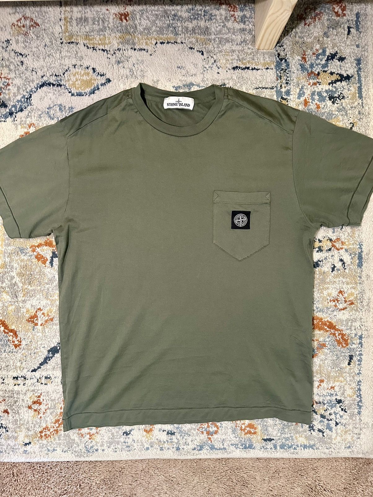 Stone Island Logo Pocket Short Sleeve Tee Shirt