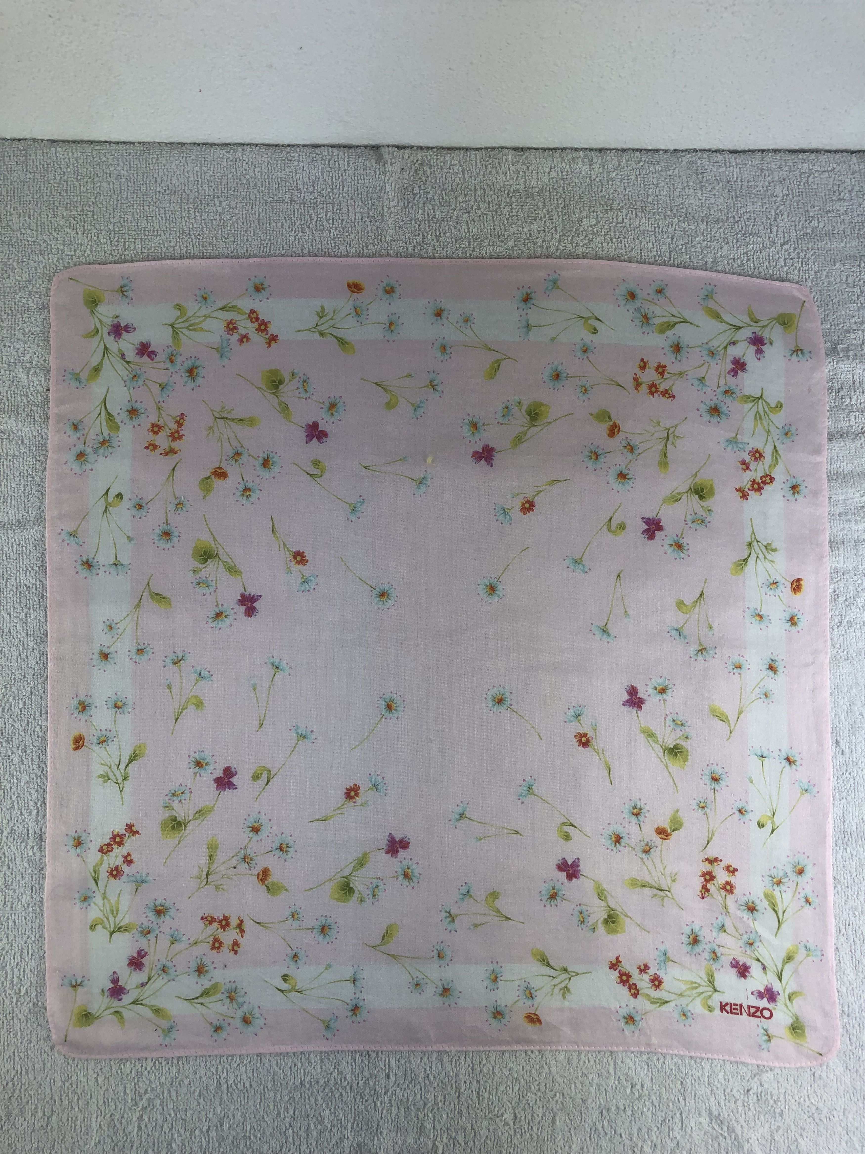 Kenzo Kenzo Floral Handkerchief / Bandana / Neckerchief C076 Size ONE SIZE - 3 Thumbnail