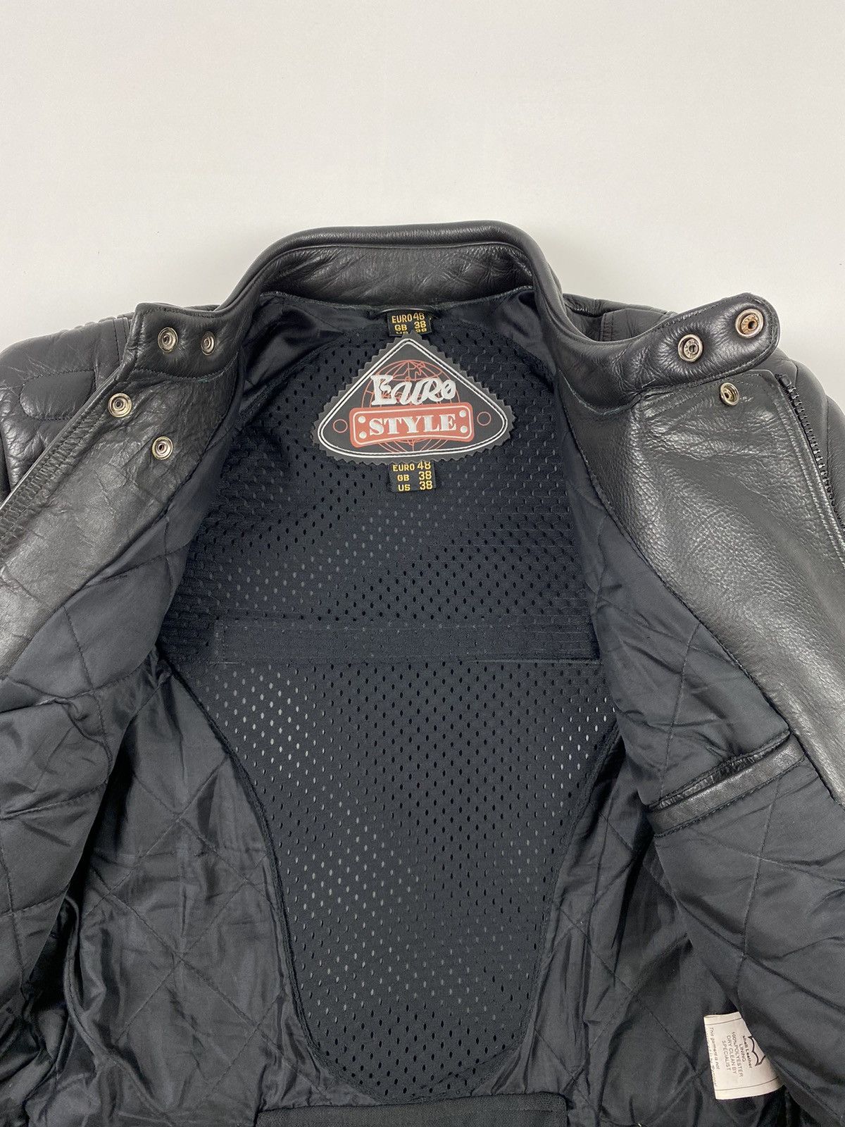 Vintage 1990’s Vintage Euro Style Heavy Leather Biker Jacket Size US M / EU 48-50 / 2 - 3 Thumbnail