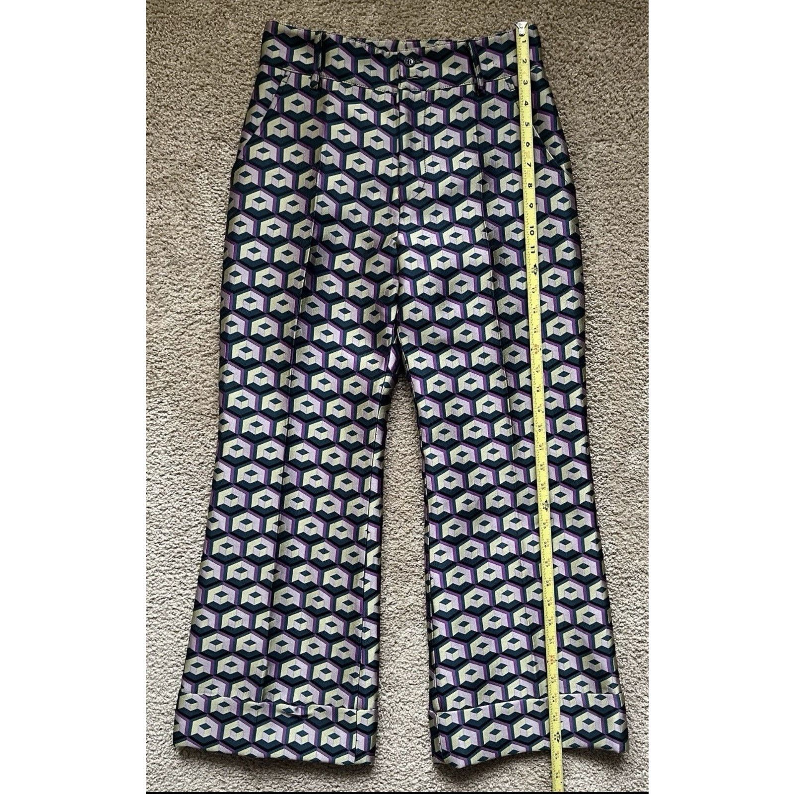 La DoubleJ La Double J Hendrix Pants Trousers Cubi Verdi Polyester S Size 27" / US 4 / IT 40 - 3 Thumbnail