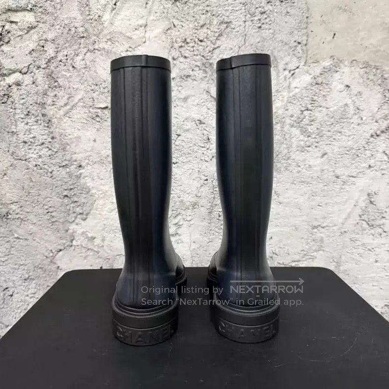 Chanel Chanel Rain Boots with Protective Coating. Size US 7.5 / EU 40-41 - 4 Thumbnail