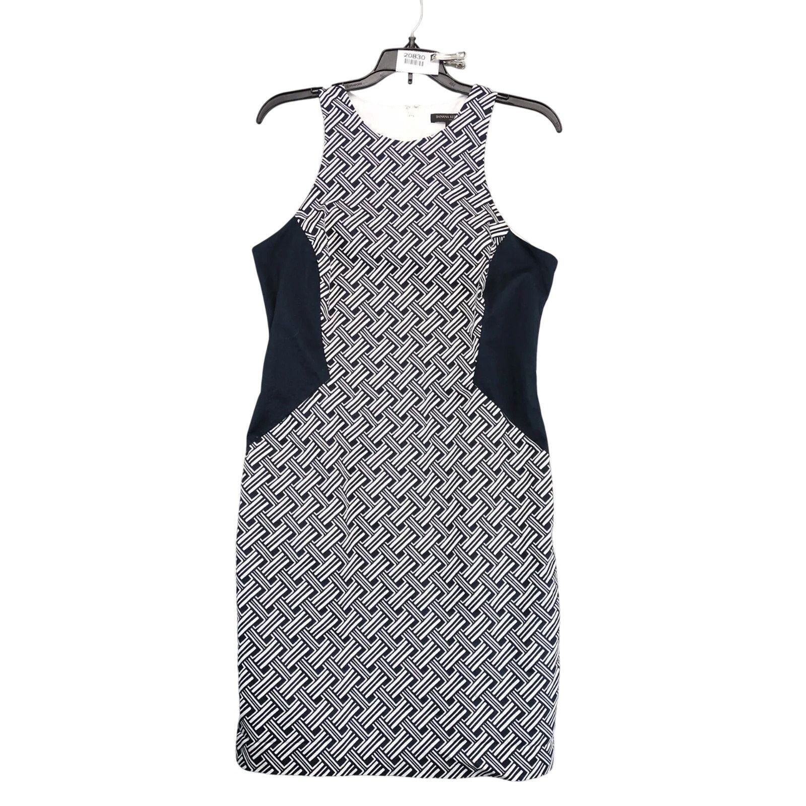 Banana Republic Banana Republic Navy White Geometric Sleeveless Dress Sz 12 Size XL / US 12-14 / IT 48-50 - 1 Thumbnail