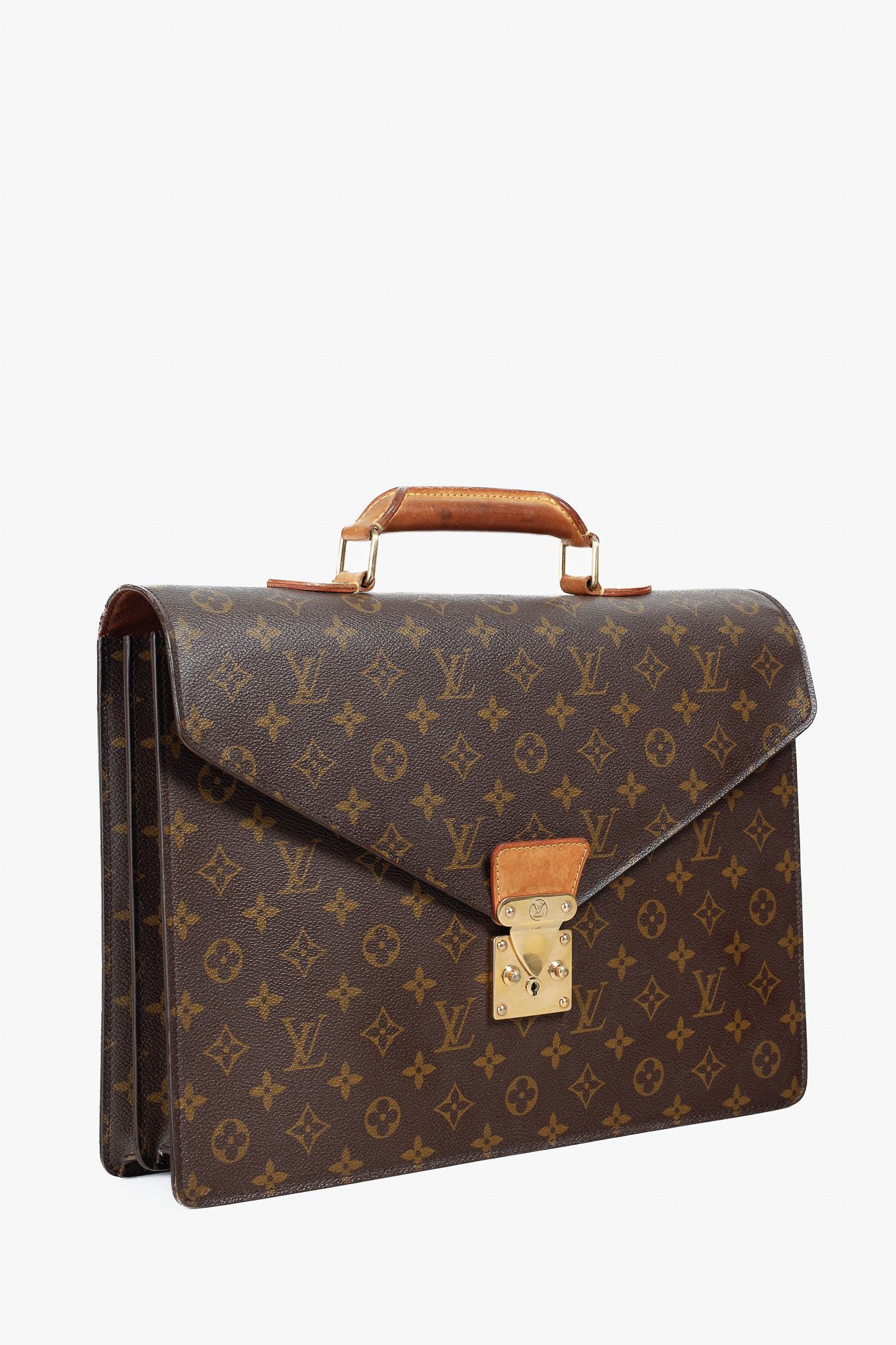 Louis Vuitton Louis Vuitton Vintage Brown Monogram Canvas Briefcase Size ONE SIZE - 2 Thumbnail