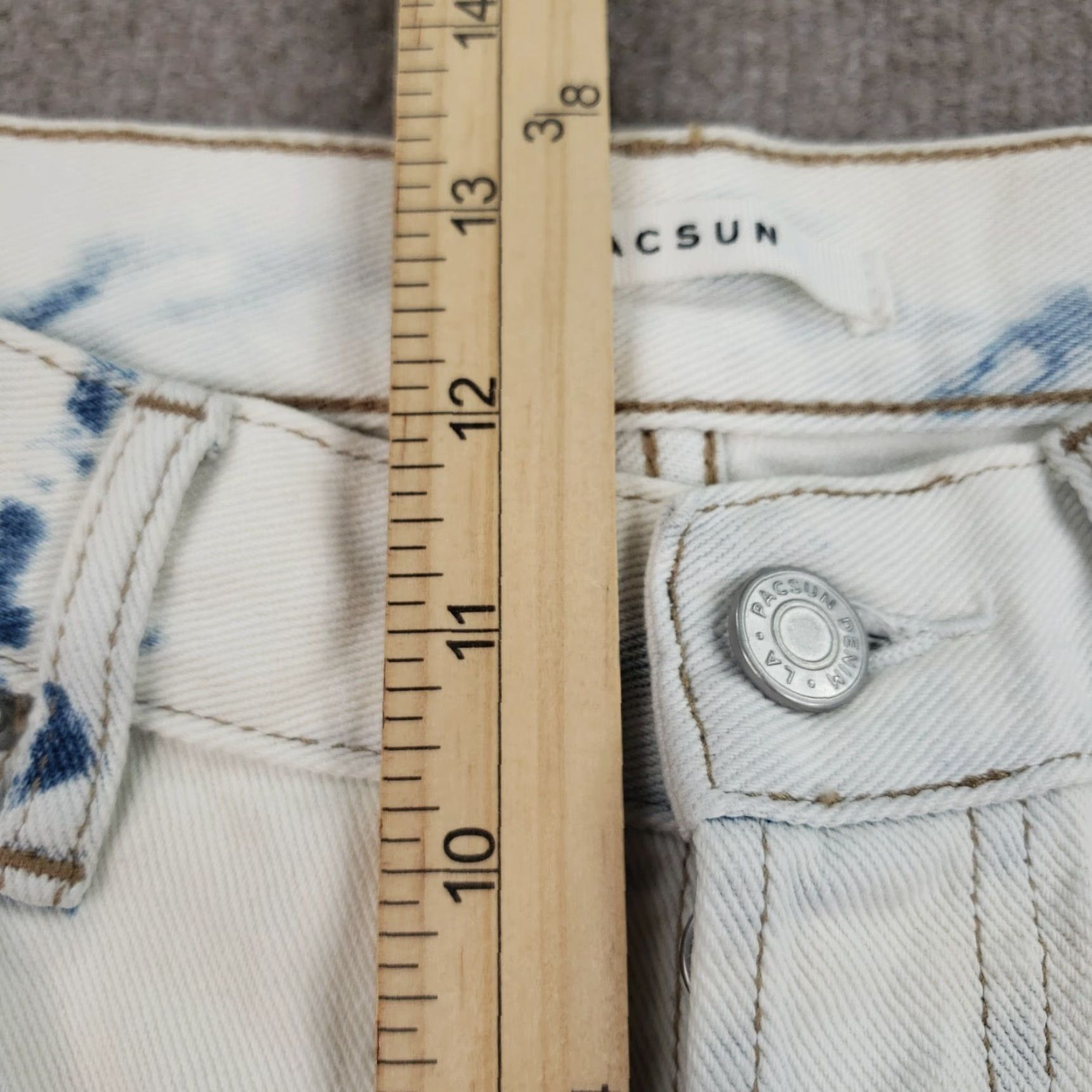 Pacsun Pacsun Womens High Rise Straight Leg Jeans 26 Extra Large White Blue Bleached Size 26" / US 2 / IT 38 - 7 Thumbnail