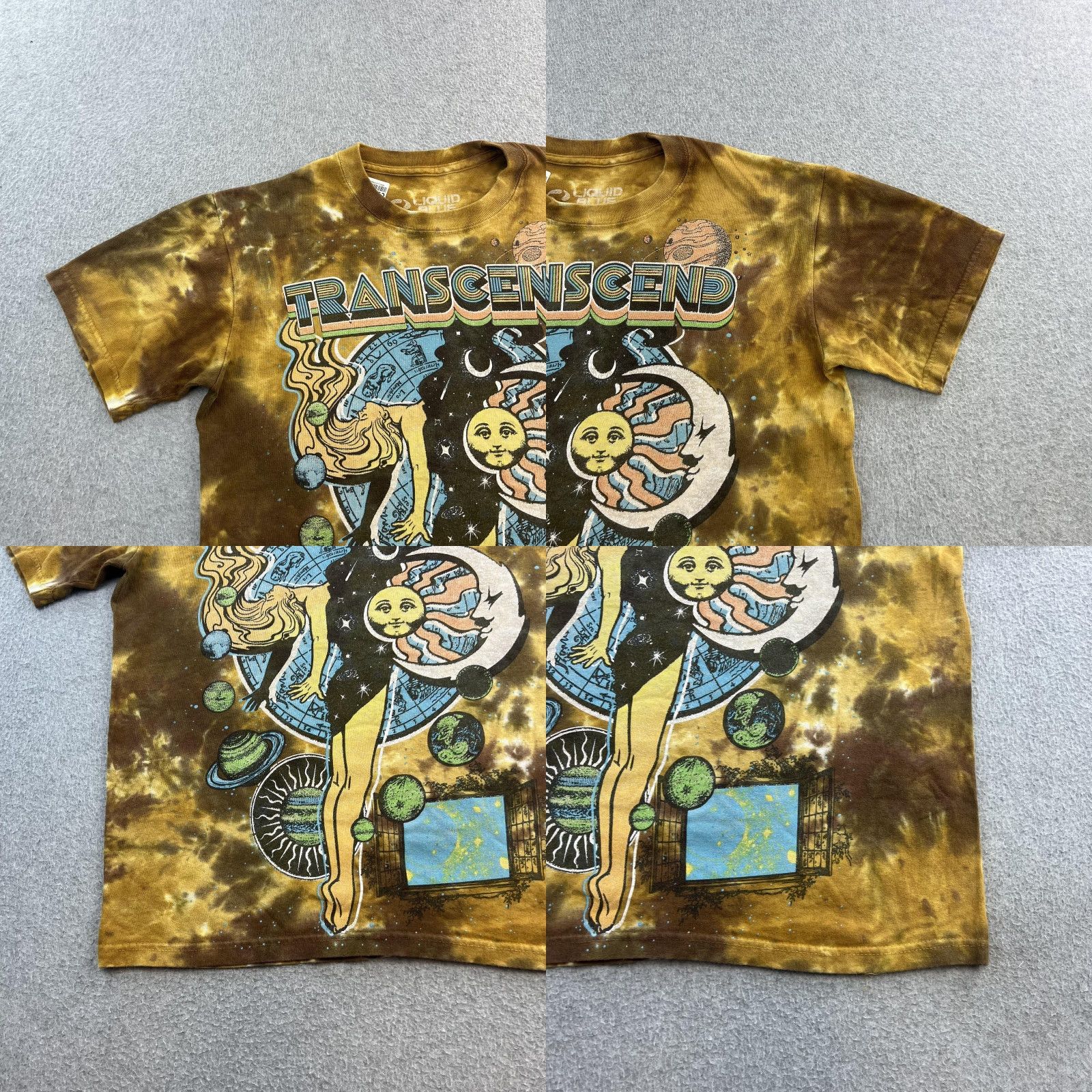 Liquid Blue Liquid Blue Transcend Shirt Mens Small Brown Tie Dye Psychedelic Cosmic Graphic Shirt Size US S / EU 44-46 / 1 - 8 Thumbnail