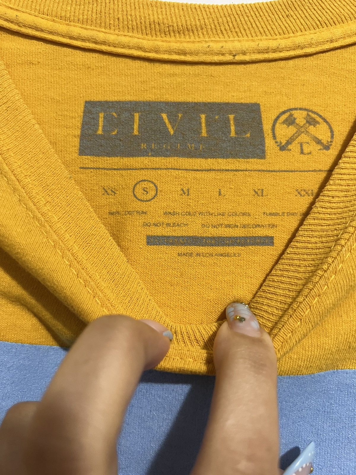 Civil Regime Civil Regime Golden Yellow ‘Love Is A Drug’ Long Sleeve Tee Size US S / EU 44-46 / 1 - 4 Thumbnail