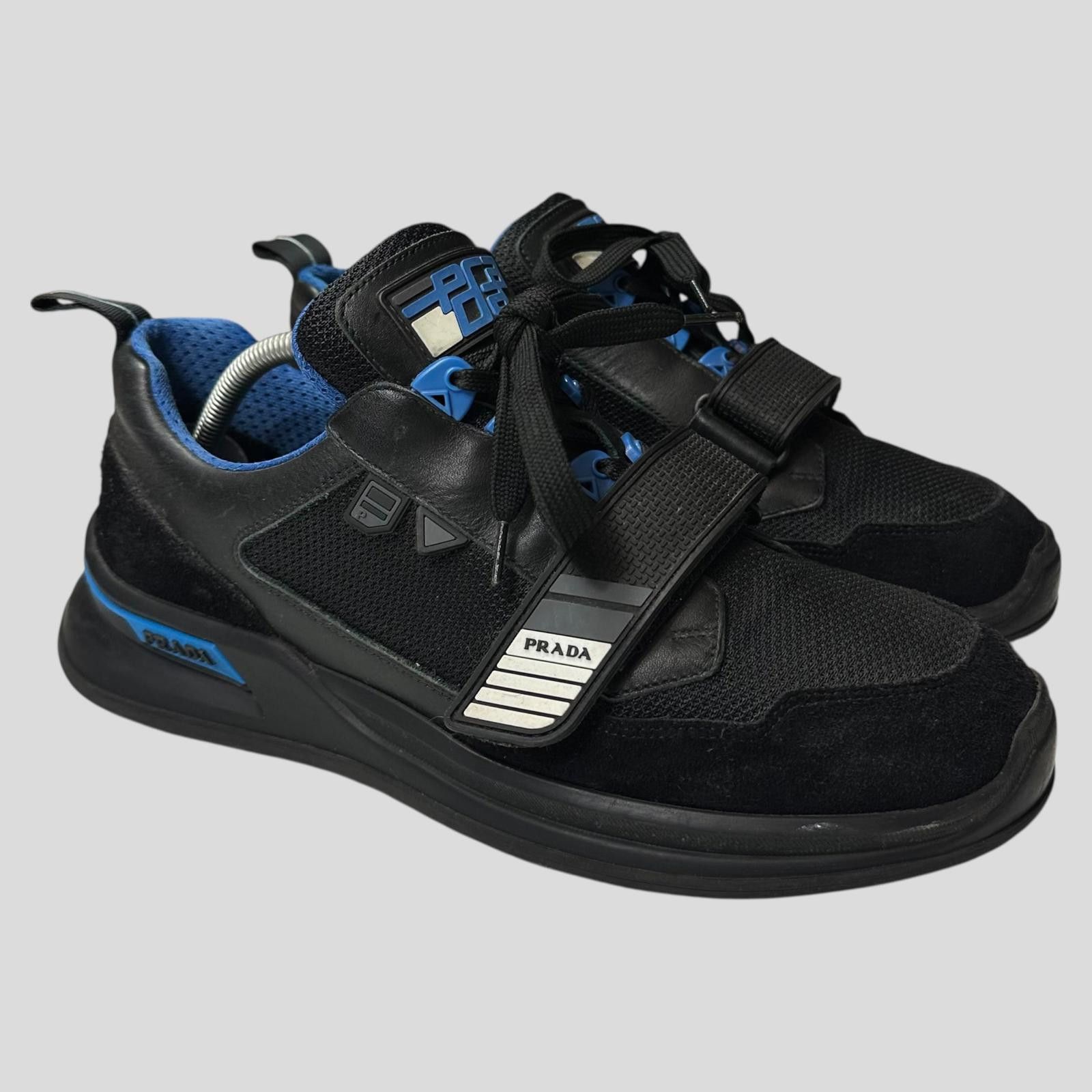 Prada Prada 2018 Mechano Rubber + Leather Logo Trainers - UK8.5/9 Size US 9.5 / EU 42-43 - 2 Thumbnail