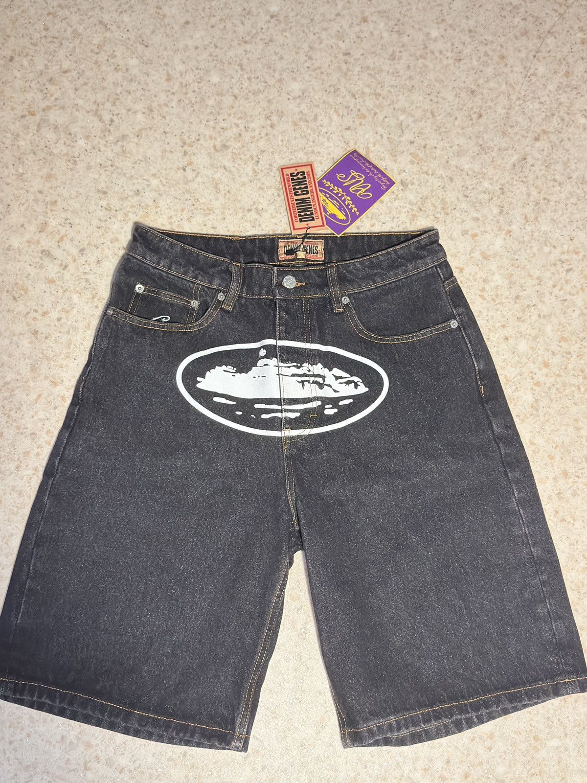 Corteiz Corteiz Baggy Alcatraz Denim Shorts | Grailed