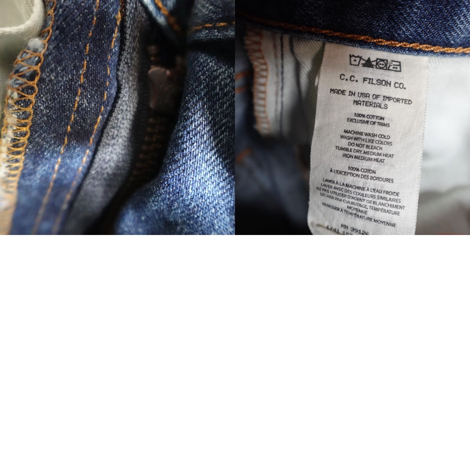 Filson VINTAGE Filson Jeans 30 x 32 Blue Straight Mens Regular Denim 5-Pocket Design United States Jeans Mens Size US 30 / EU 46 - 9 Thumbnail