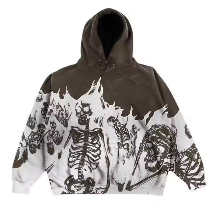 Japanese Brand Designer Streetwear Skeleton Graphic Hoodie Punk Gothic Size US L / EU 52-54 / 3 - 1 Thumbnail