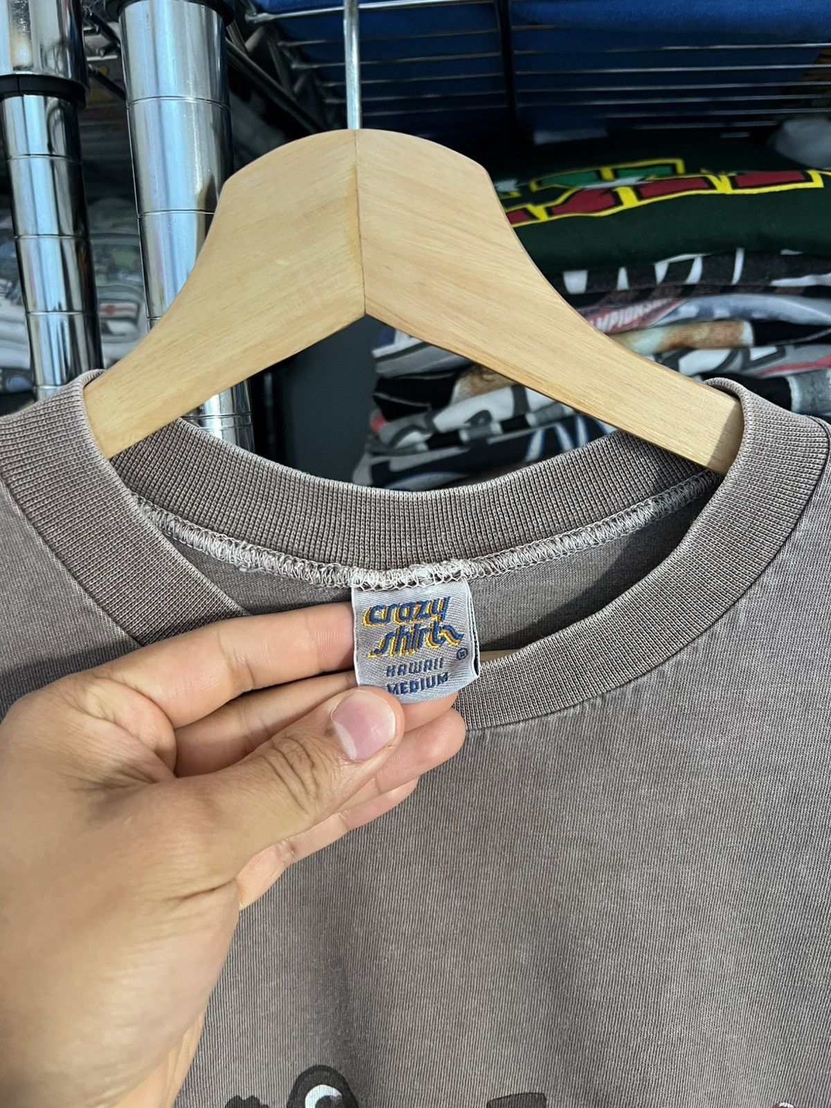 Vintage 90s Chocoiolic Single Stitch Crazy Shirts Chocolate Dyed Tee Size US M / EU 48-50 / 2 - 5 Thumbnail
