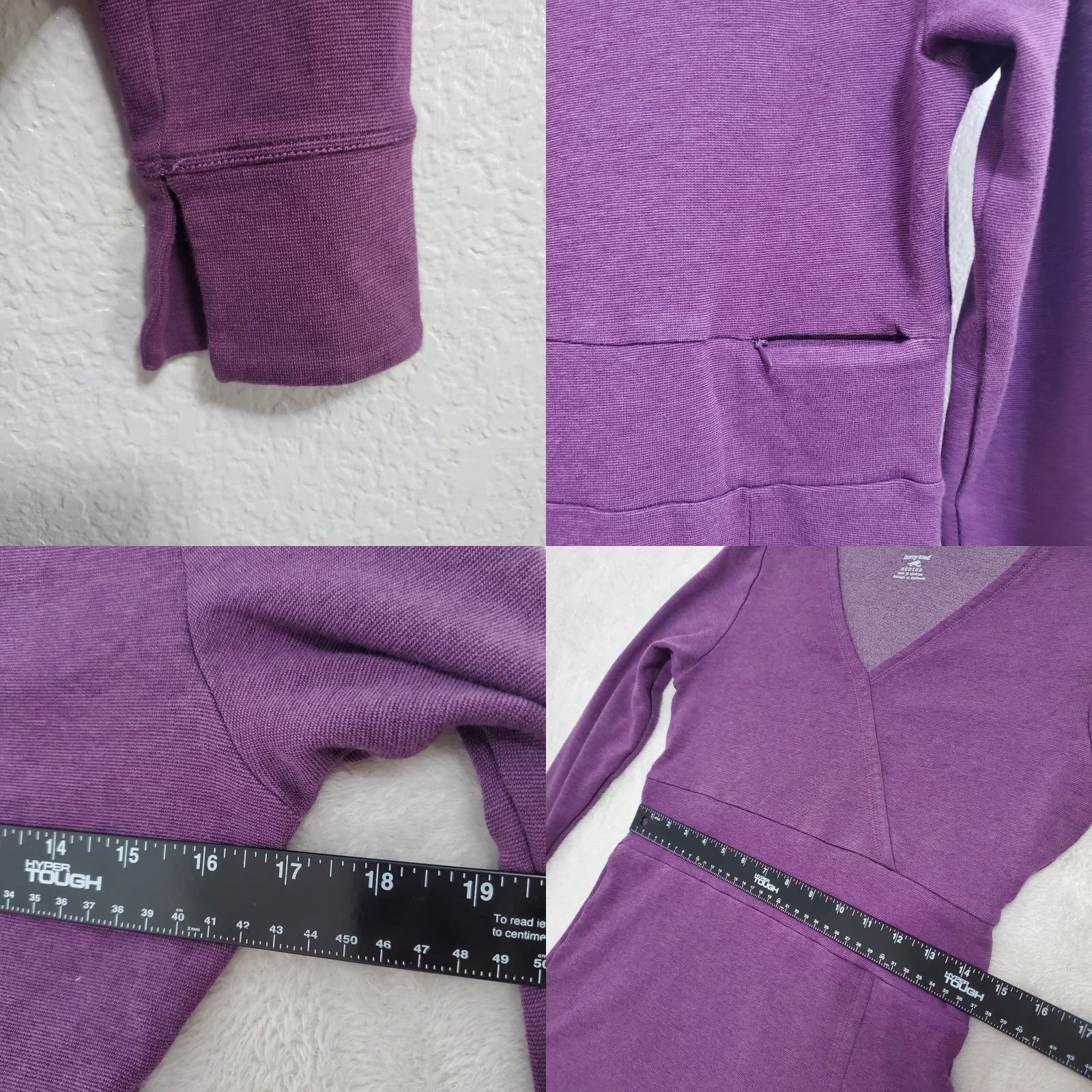 CO Horny Toad & Co Dress Purple M Tomboy Faux Wrap Midi Zip Pocket Gorpcore Dress Ladies Size M / US 6-8 / IT 42-44 - 8 Thumbnail