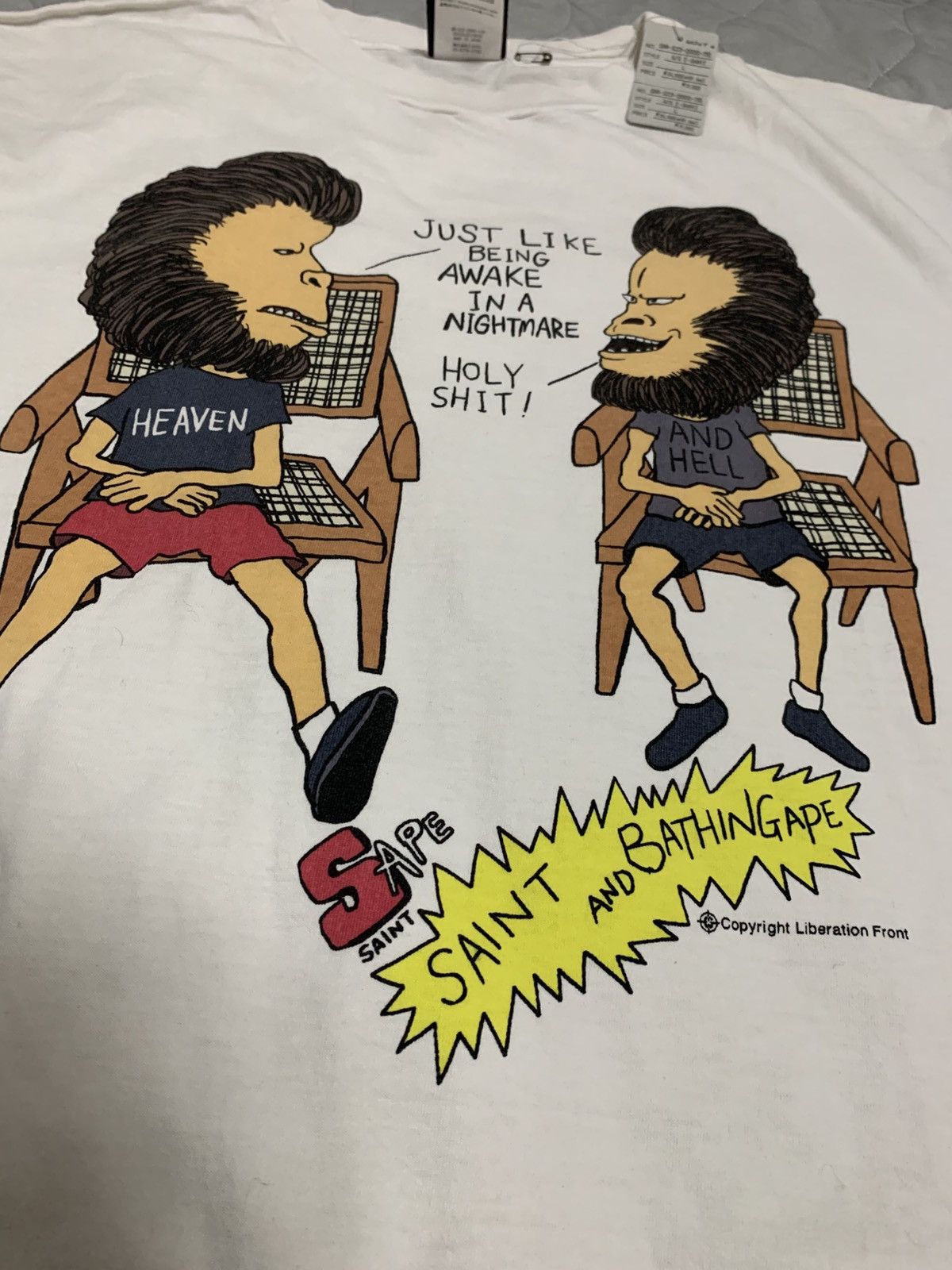 Bape × Saint Michael Bape x Saint Michael Beavis & Butthead Tee Size US L / EU 52-54 / 3 - 7 Thumbnail