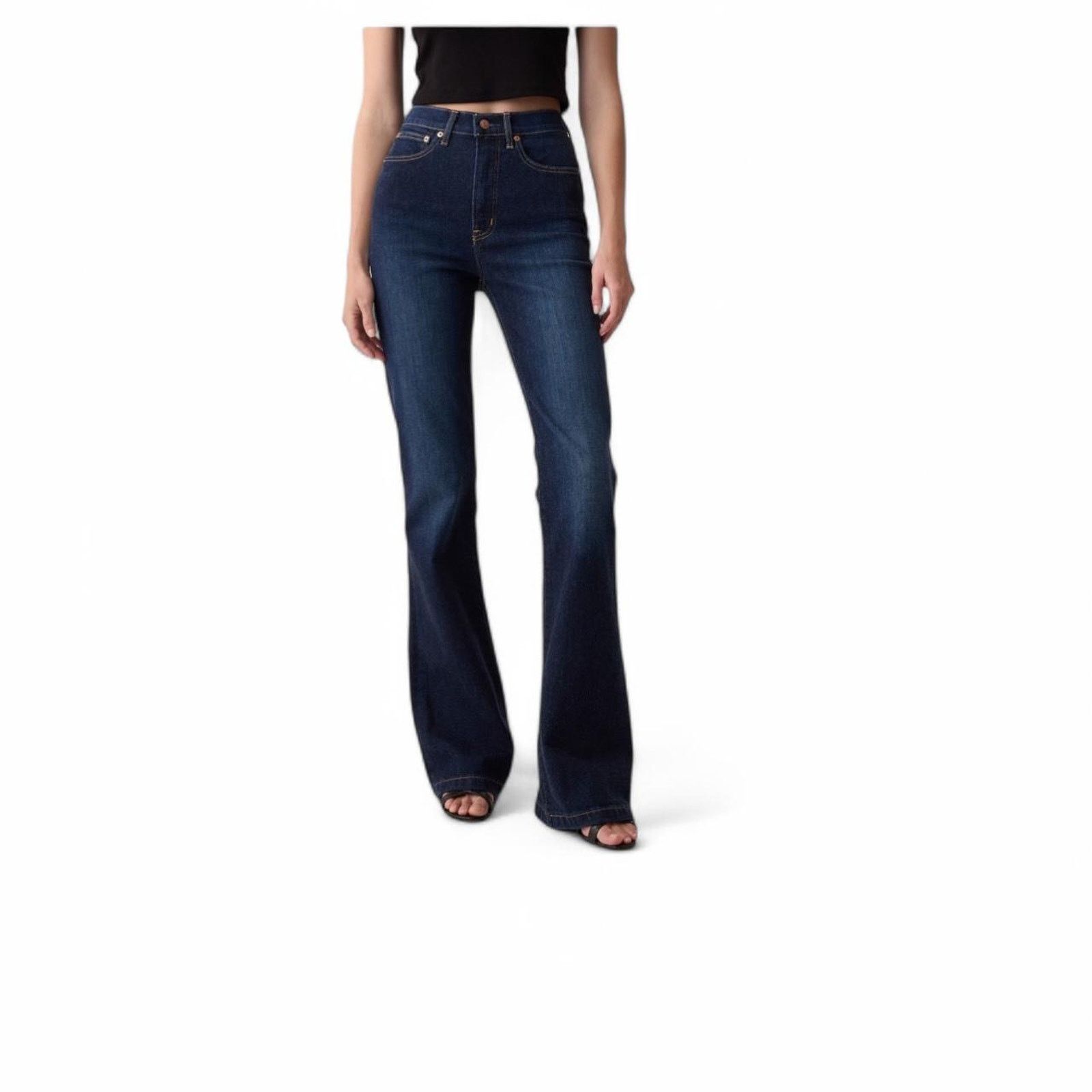 Gap GAP Women’s 70s Flare High Rise Denim Jeans - 27 NWT Size 27" / US 4 / IT 40 - 7 Thumbnail