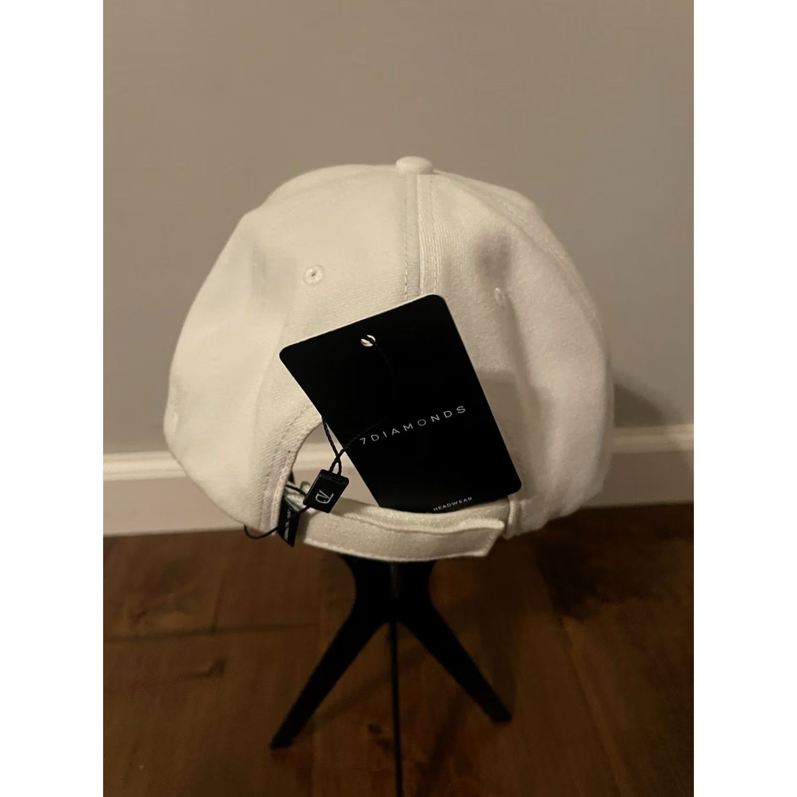 Vintage 7 Diamonds 7D White Adjustable Strap Drive Logo Golf Hat Cap Adult One Size White Adjustable Hat Mens Cap Size ONE SIZE - 3 Thumbnail