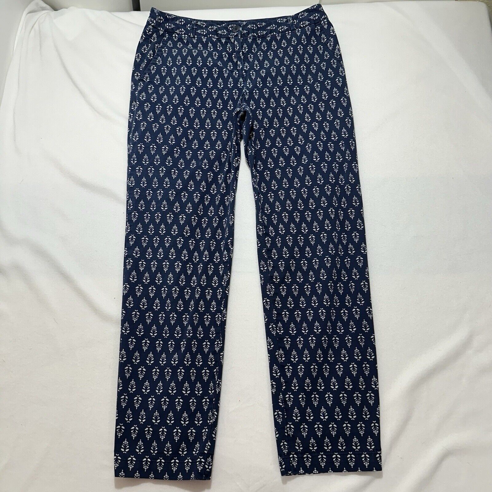 Other Talbots 4 Weekend Chino Ankle Pants Floral Navy 29" Inseam Size 27" / US 4 / IT 40 - 1 Thumbnail