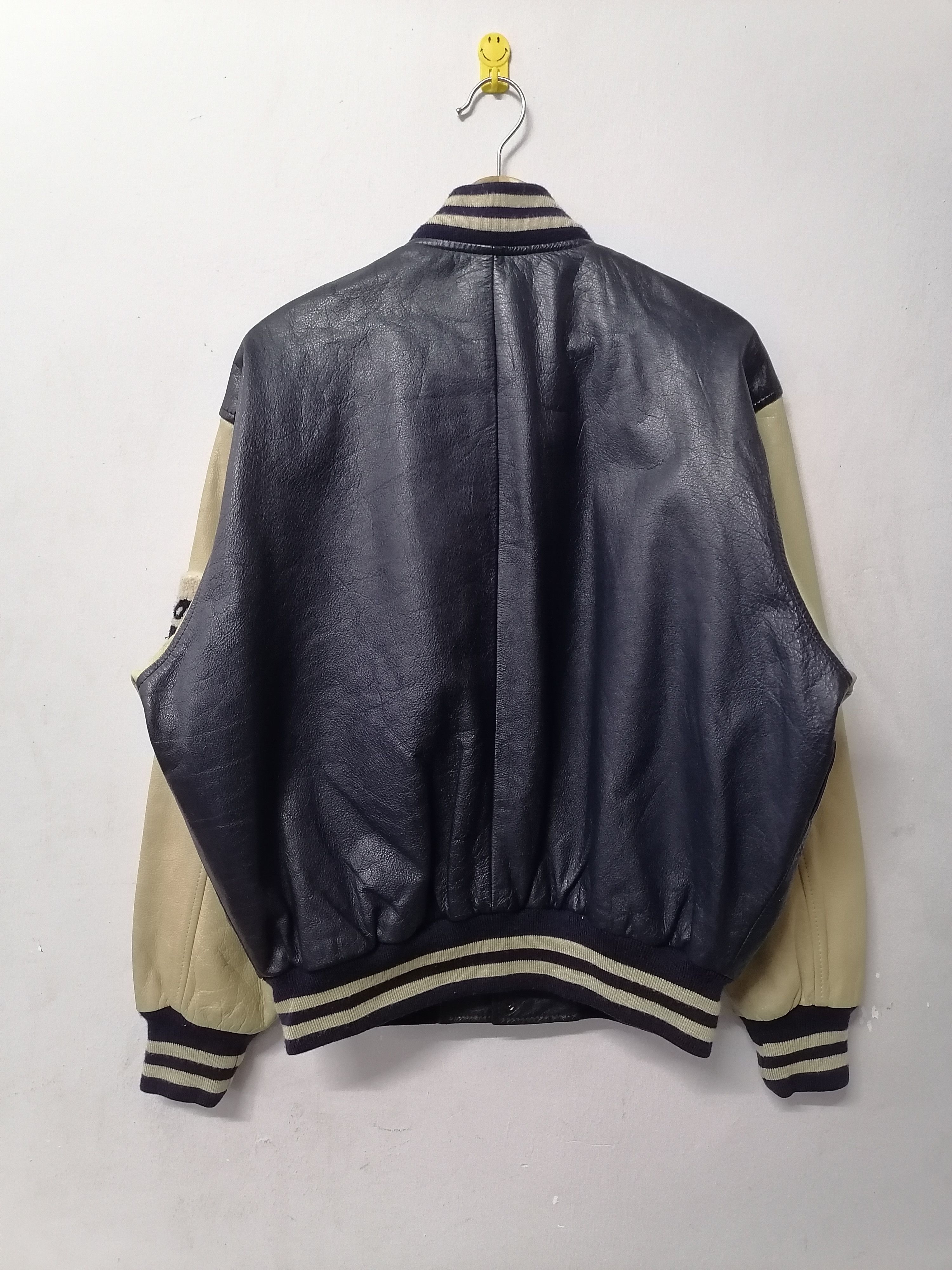 Vintage Vintage Leonte Seahop Teddy Varsity Leather Jacket Size US M / EU 48-50 / 2 - 11 Thumbnail