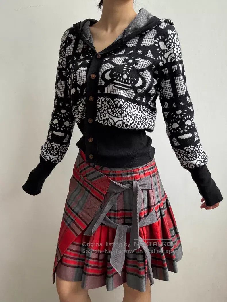 Vivienne Westwood Vivienne Westwood size 2 Red checkered bow-tie dress Size 22" - 2 Thumbnail