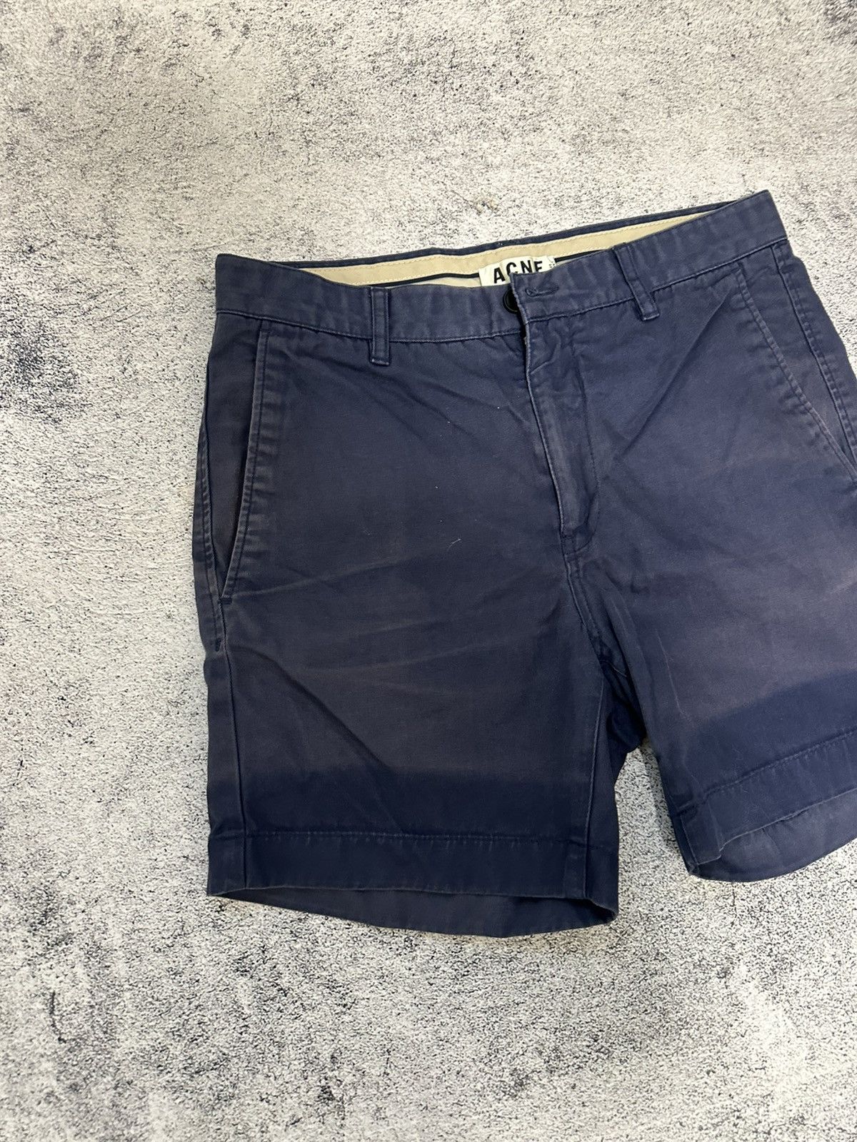 Acne Studios Acne Studios Seymour Twill Shorts Blue Size US 27 - 3 Thumbnail