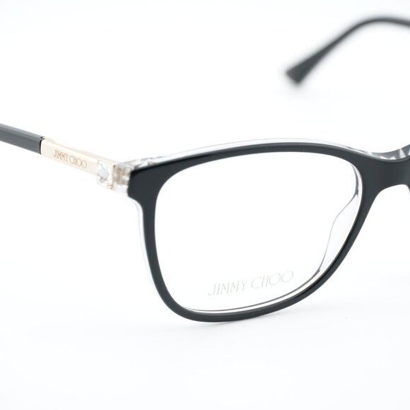 Jimmy Choo Jimmy Choo JC274 07C5 00 Eyeglasses Black/Crystal/Gold 53mm Size ONE SIZE - 2 Thumbnail