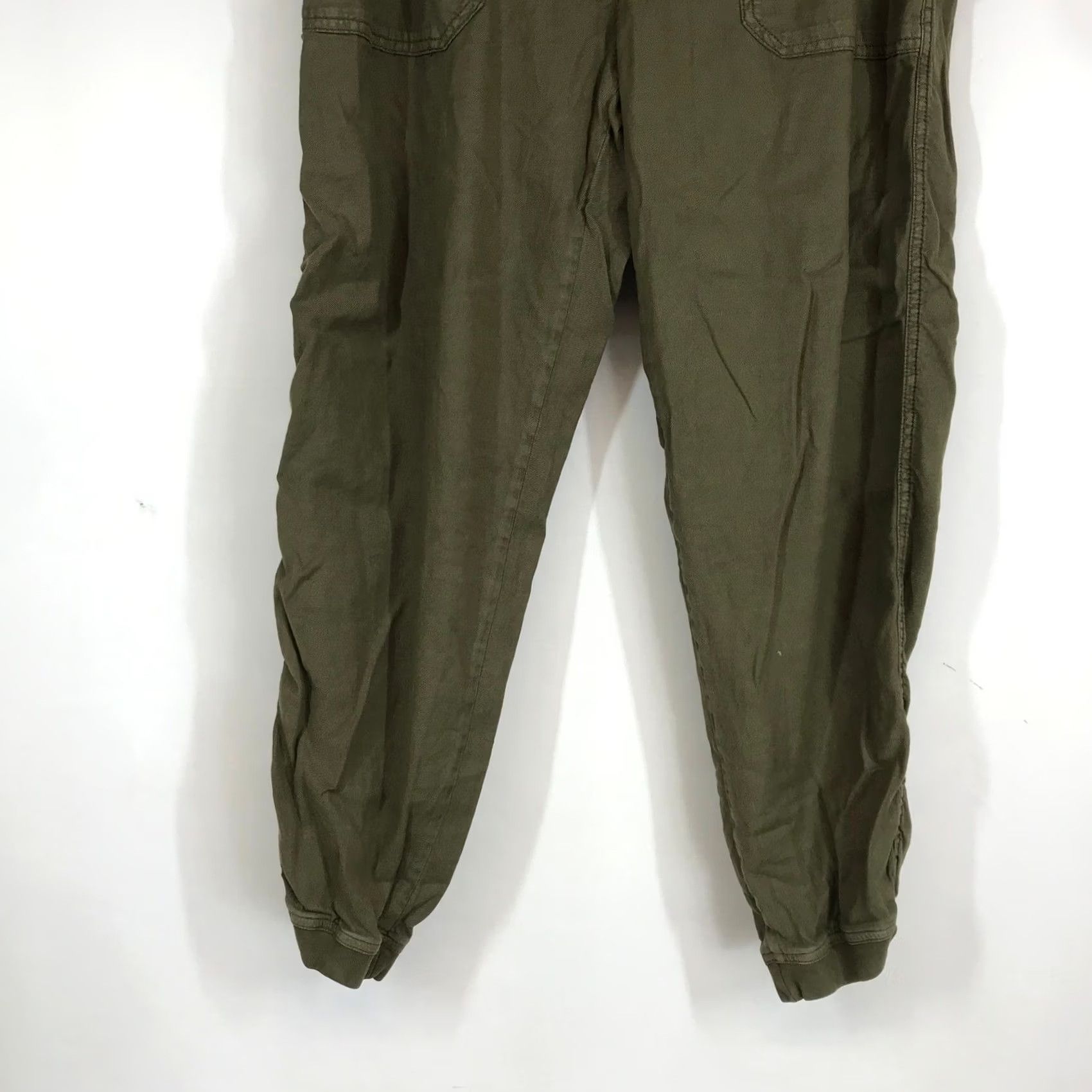 Marine Layer Marine Layer Jogger Pants Olive Green Linen Cotton Blend Pockets XL Womens Casual Comfort Size 40" / US 18 - 3 Thumbnail