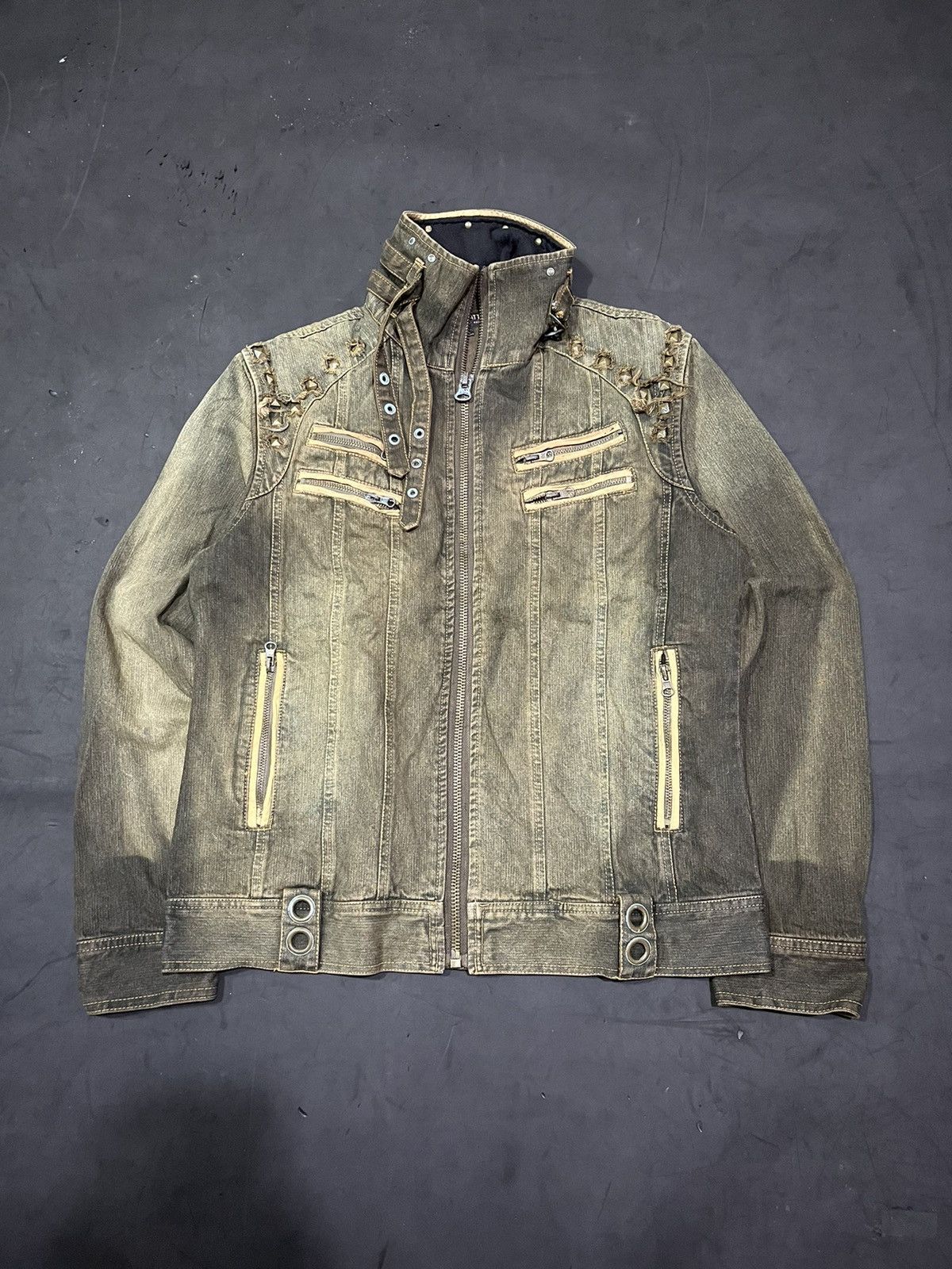 image of Avant Garde x In The Attic Destroyer Jacket in Stone Wash, Men's (Size Large)