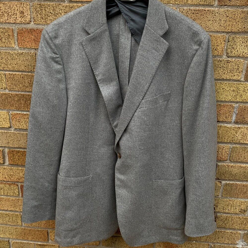 Samuelsohn SamuelSohn Soft 100% Cashmere SB GIbson Suit Jacket Blazer Size 48R - 4 Thumbnail