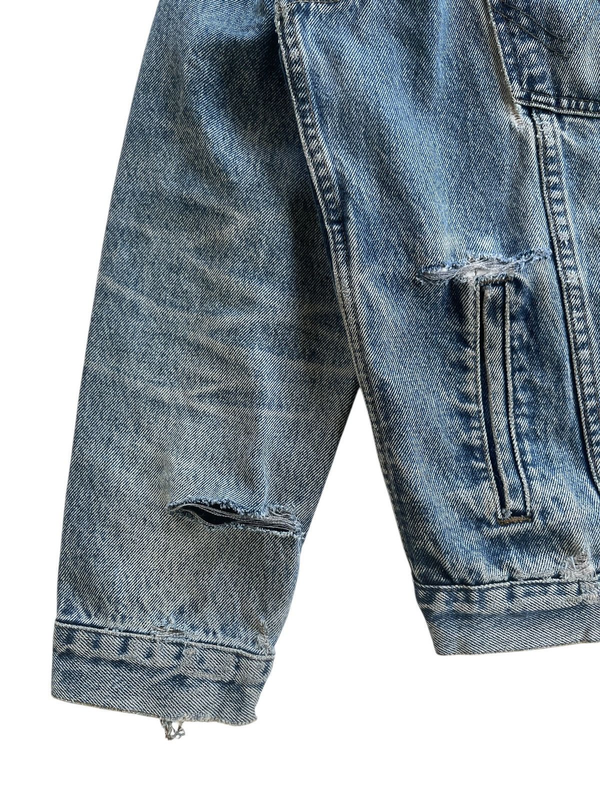 Vintage Thrashed!!! Vintage Wrangler Trucker Jacket Distressed Size US XL / EU 56 / 4 - 9 Thumbnail