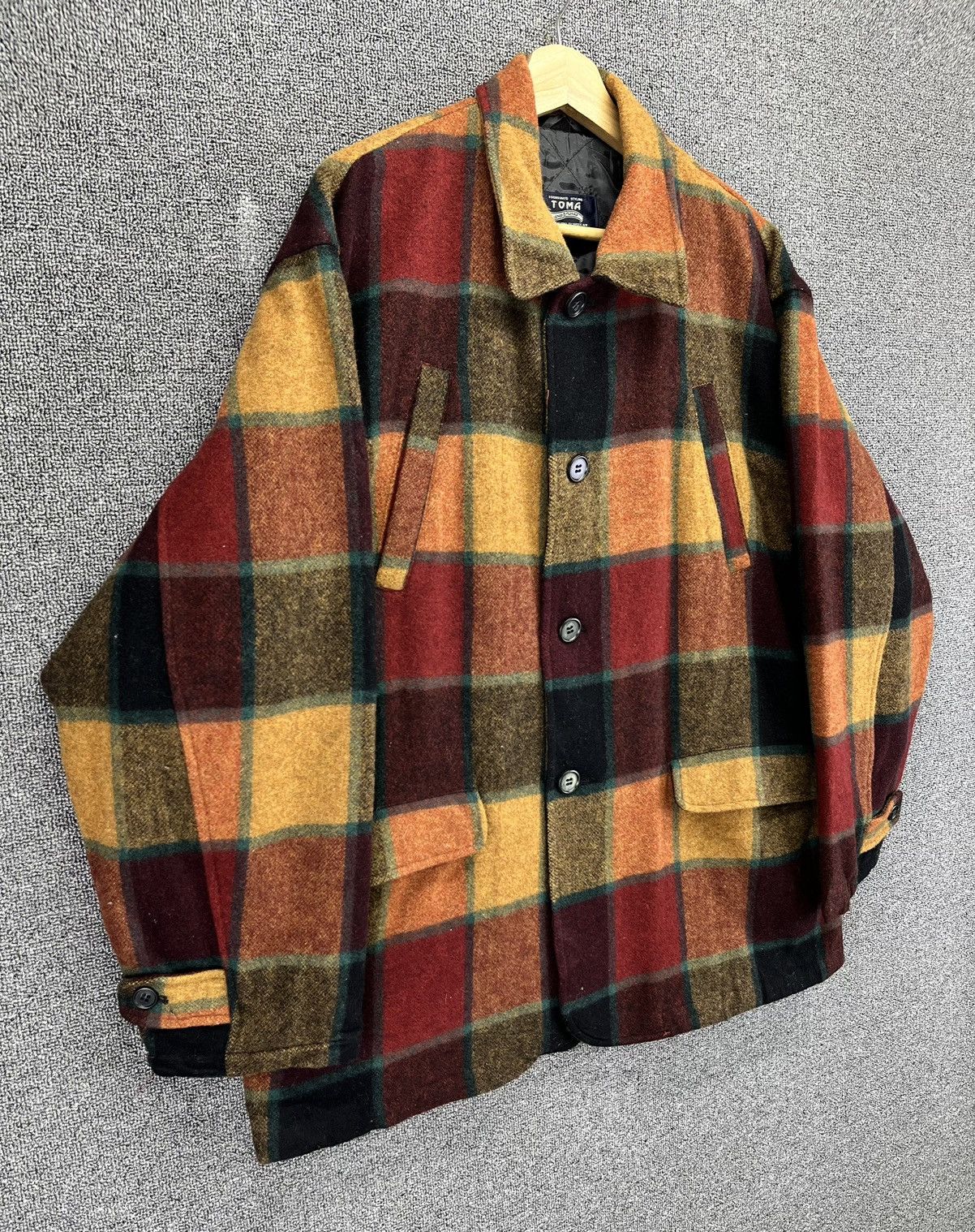 Japanese Brand Vintage Toma Shadow Plaid Button Up Jacket Size US M / EU 48-50 / 2 - 2 Thumbnail