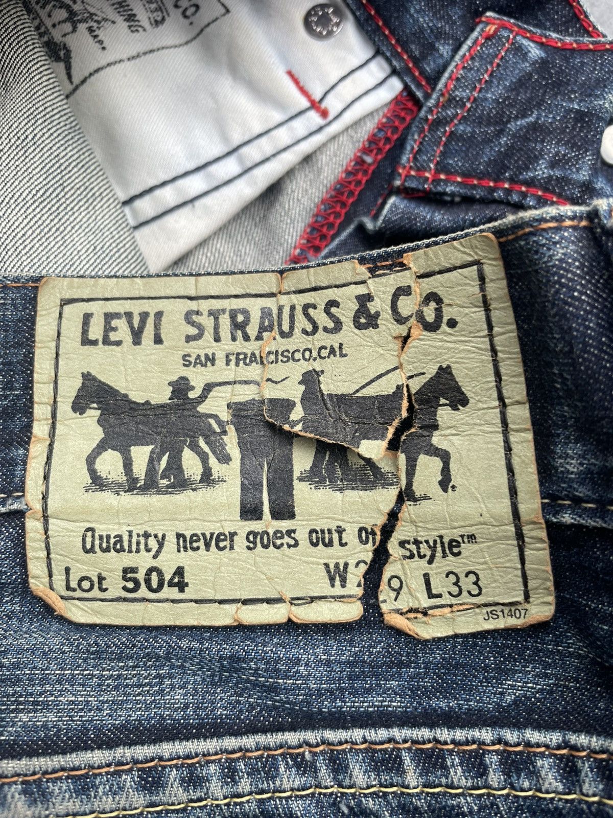 Levi's Levis 504 Faded & Distresed Size US 32 / EU 48 - 25 Thumbnail