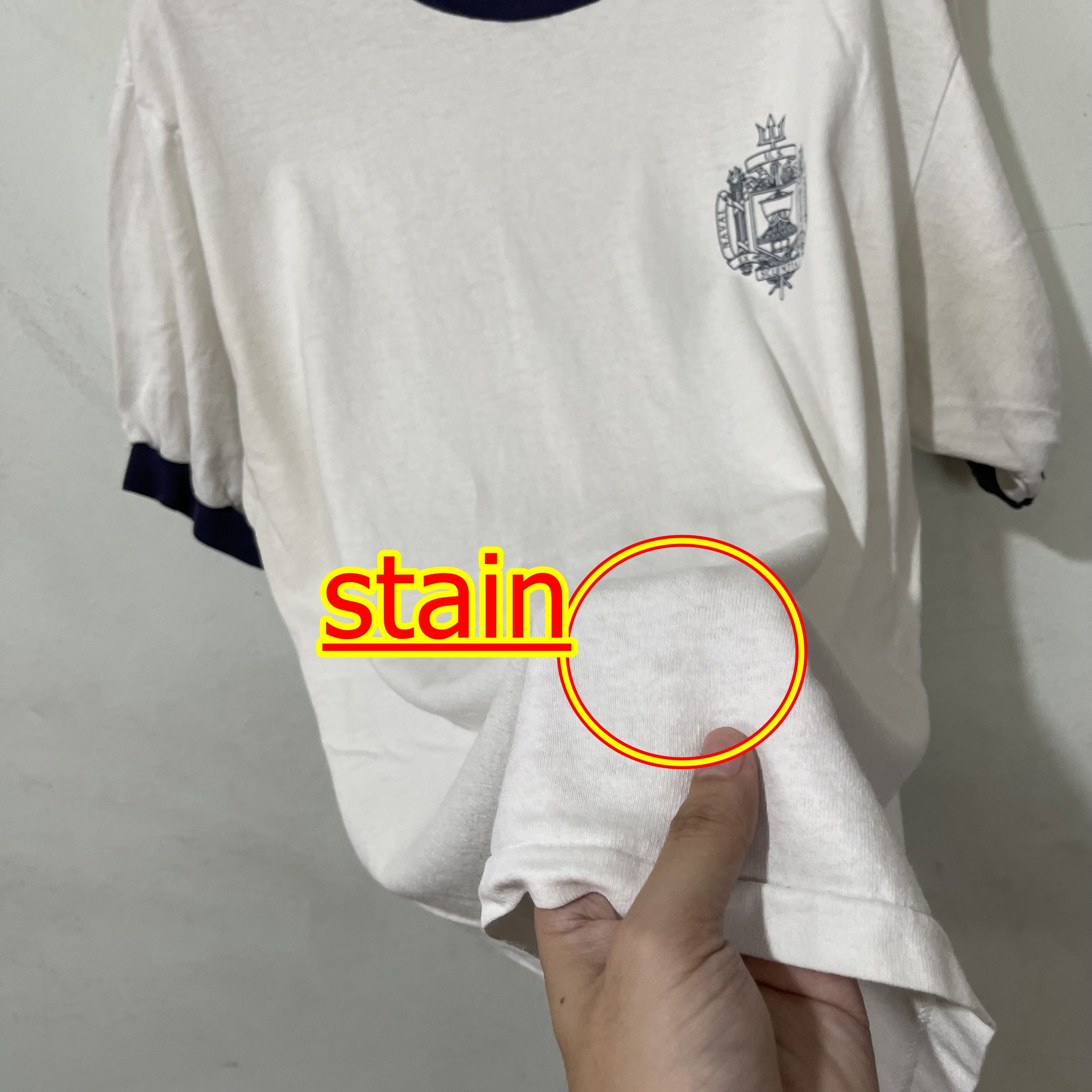 Vintage Vintage 90s Naval Academy Ringer Tee Size US M / EU 48-50 / 2 - 6 Thumbnail