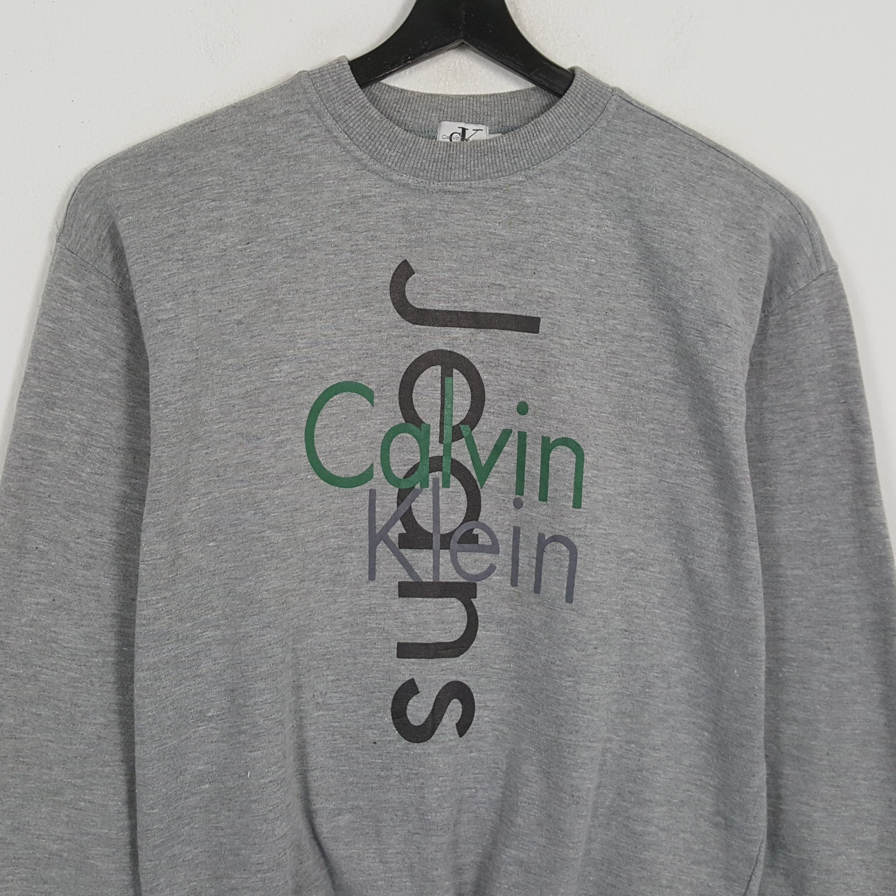 Calvin Klein × Vintage CALVIN KLEIN Fashion Style Spellout Design Sweatshirt Size US M / EU 48-50 / 2 - 2 Thumbnail