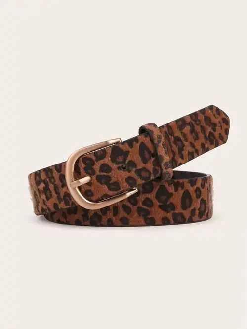 Other Makihara x Risa 2000s leopard cheetah print PU Leather belt Size 32 - 2 Thumbnail