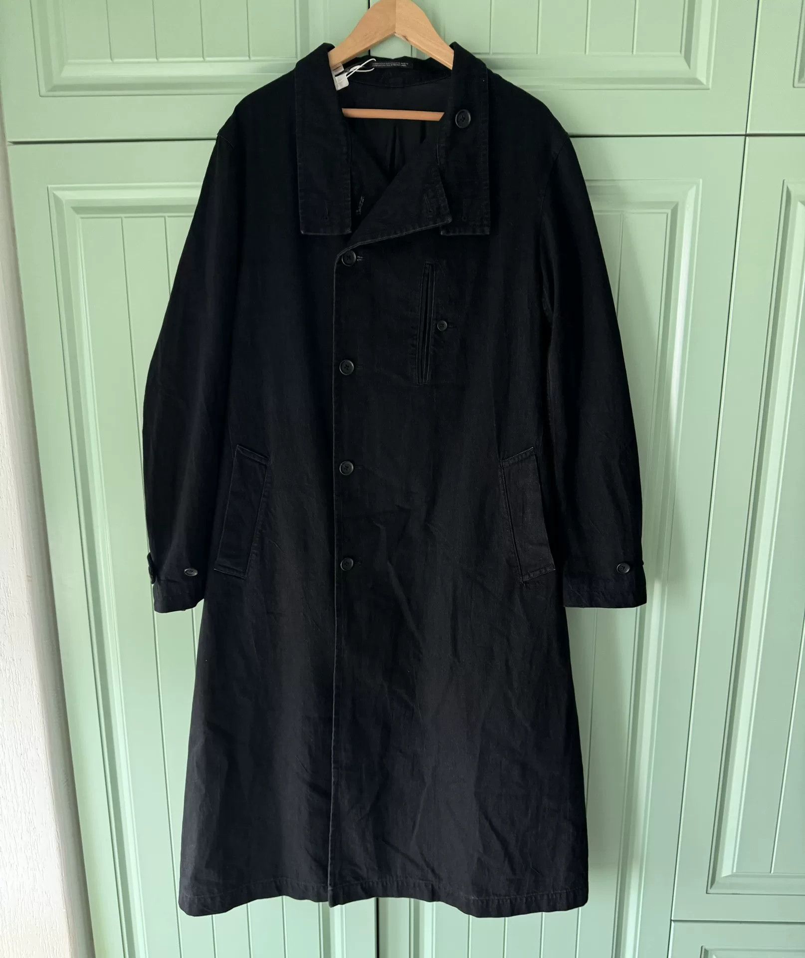 Yohji Yamamoto Yohji Yamamoto Black Classic Trench Coat Size US S / EU 44-46 / 1 - 1 Thumbnail
