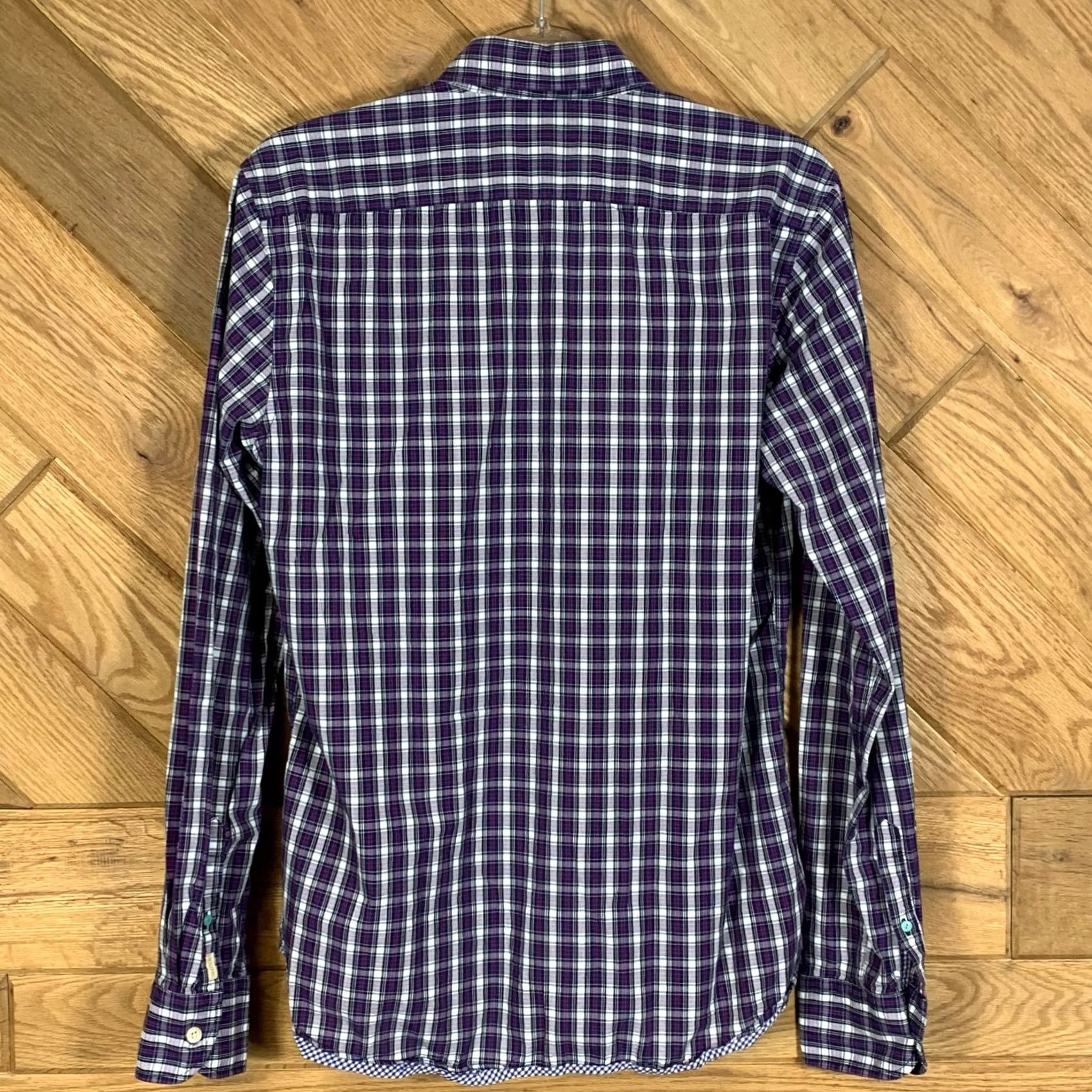 Scotch & Soda Scotch & Soda Shirt Mens Size M Plaid Button Up Purple Pink Multi Aloha London Size US M / EU 48-50 / 2 - 4 Thumbnail