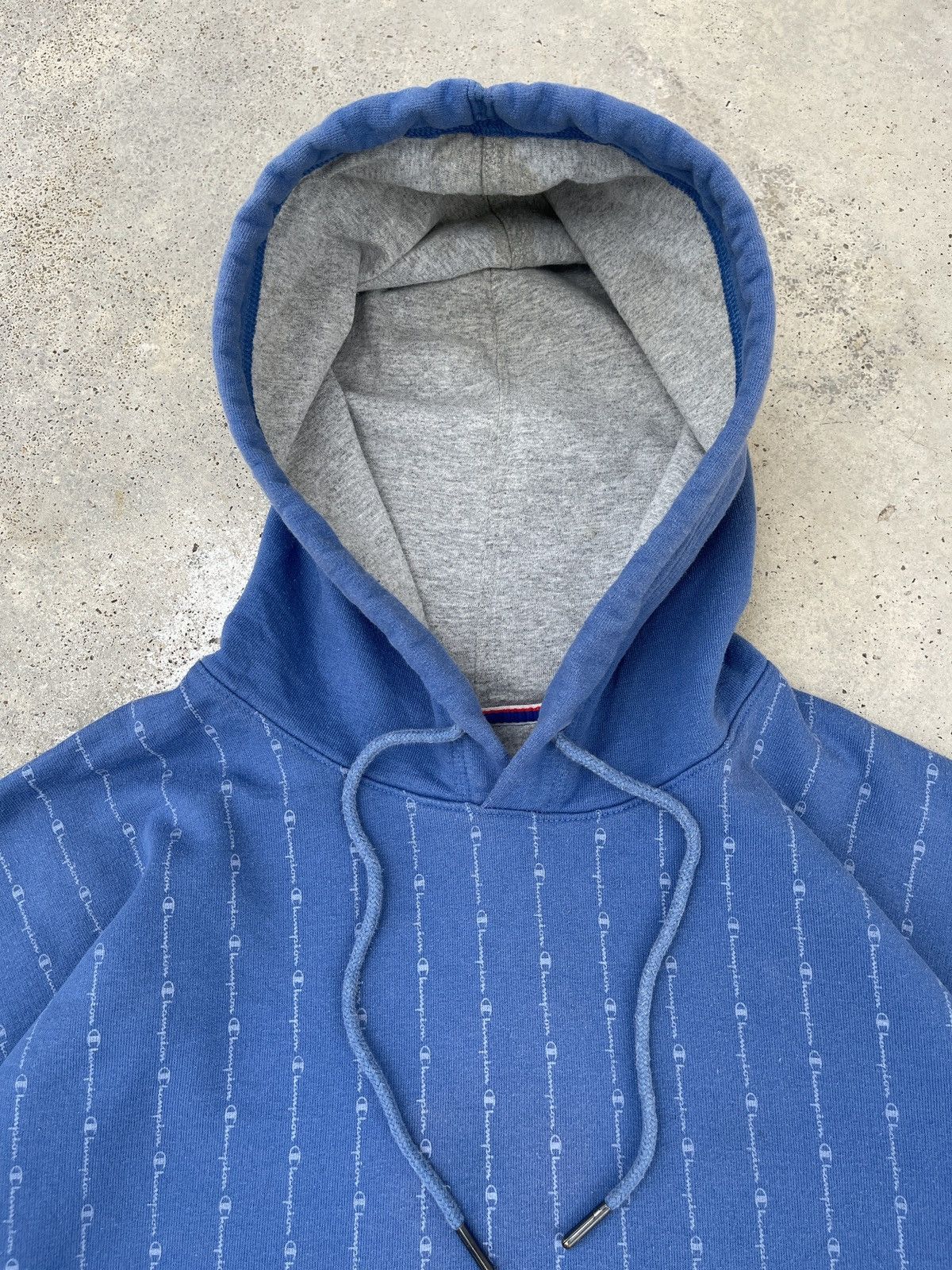 Champion × Vintage Champion Spell out Stripes Full print Logo Pullover Hoodie Size US XL / EU 56 / 4 - 9 Thumbnail