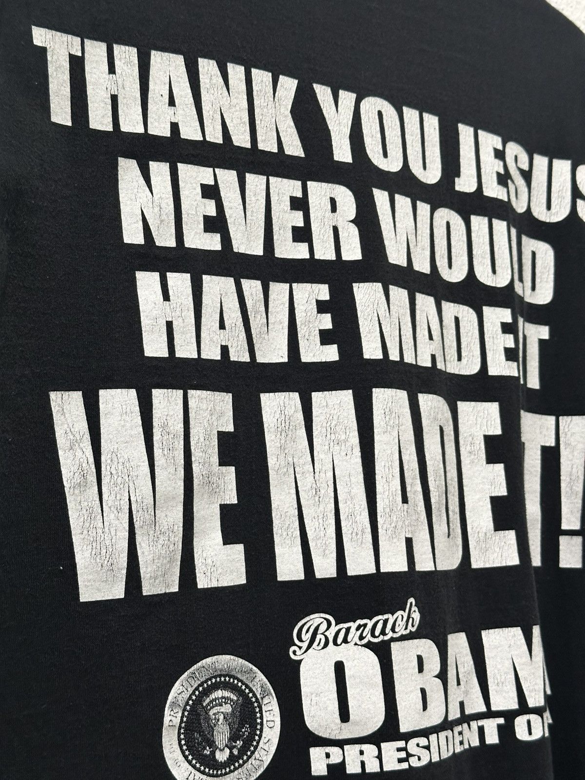 Rap Tees Barrack Obama “We Made It” Rap Tee Men’s Large Anvil Red Bar Size US L / EU 52-54 / 3 - 6 Thumbnail