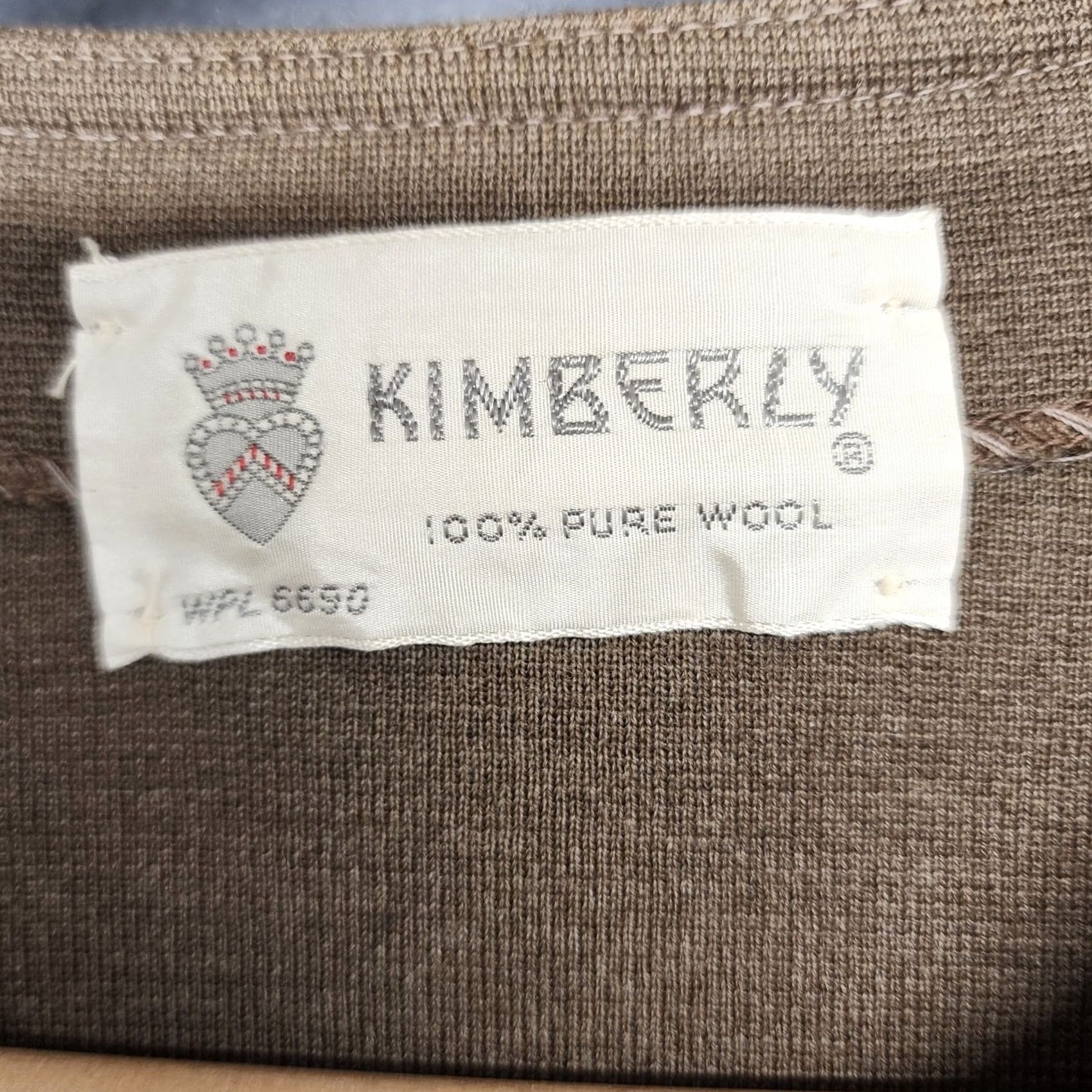 Vintage VINTAGE Kimberly Dress and Jacket Set Brown 100% Wool Union Made Classic Secretary/Geek Dress Suit M US Womens) Size M / US 6-8 / IT 42-44 - 5 Thumbnail