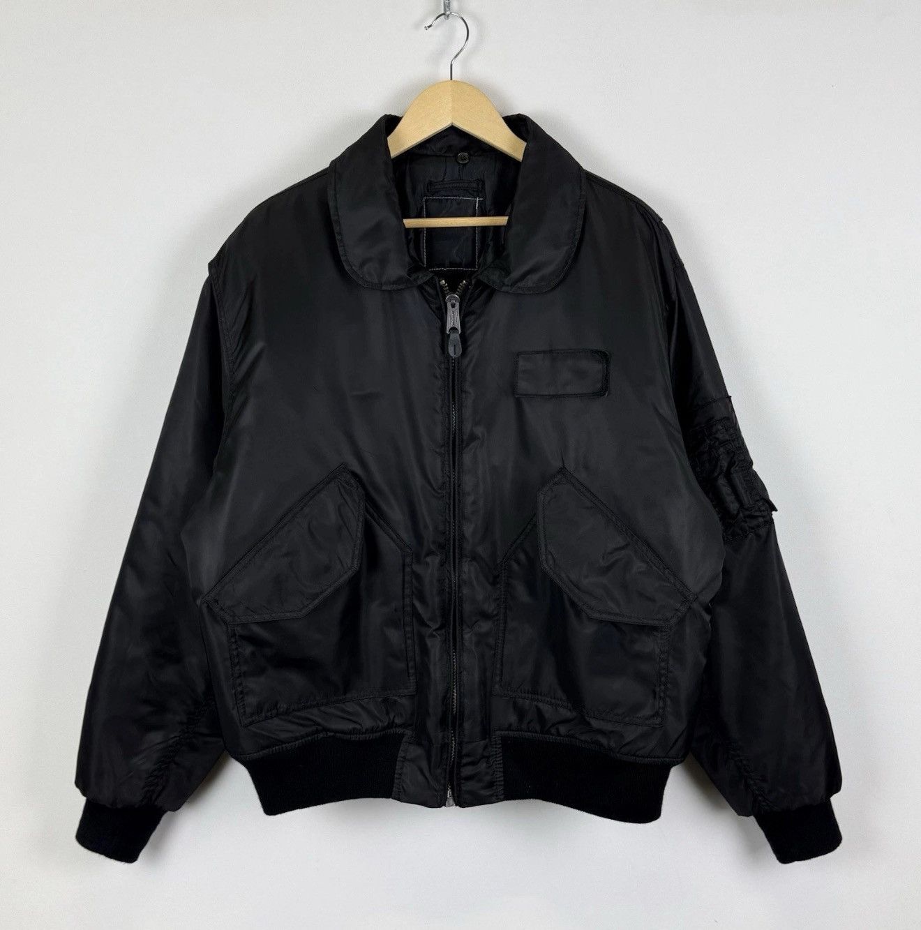 MIL-TEC Mil-Tec SWAT CWU Bomber Jacket Black Full Zip Nylon Military Size US XL / EU 56 / 4 - 1 Thumbnail