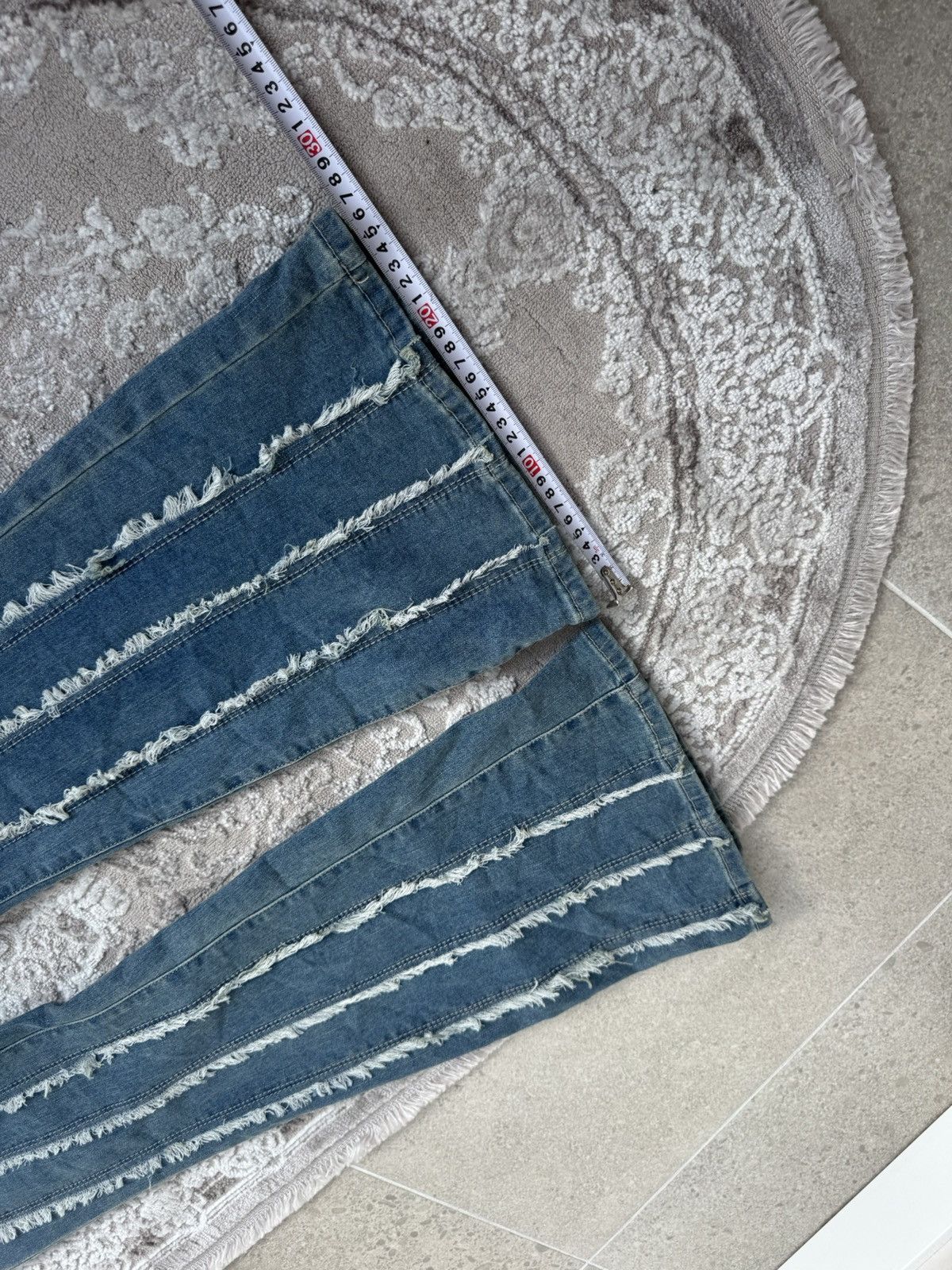 If Six Was Nine Y2K vintage Crazy Flared Bootcut Jeans Mudwash Faded Denim Size 34" / US 12 / IT 48 - 3 Thumbnail