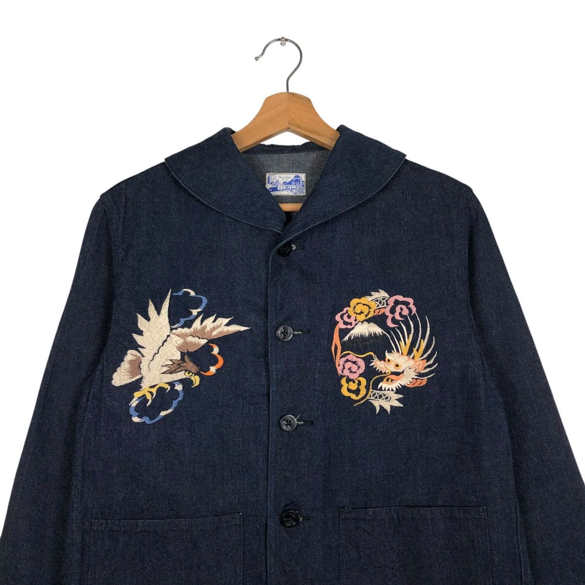 Indigo 🔥VINTAGE TOKYO STYLE BEAMS JAPAN SOUVENIR SUKAJAN DESIGN Size US S / EU 44-46 / 1 - 5 Thumbnail