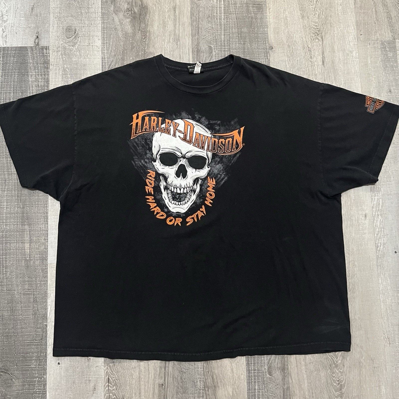 Harley Davidson Harley Davidson Black Ride Hard Or Stay Home Biker T Shirt Size US XXL / EU 58 / 5 - 1 Thumbnail