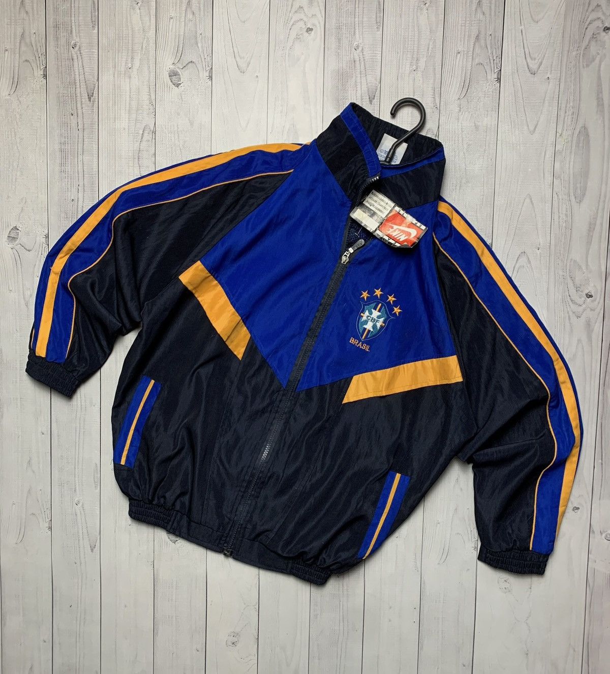 Vintage Vintage Nike Track jacket Brasil rare blue size Xs/S Size US XS / EU 42 / 0 - 1 Thumbnail