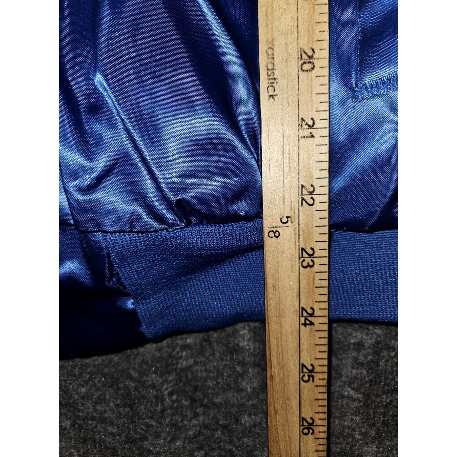 Vintage VINTAGE NASCO Jacket Mens Large Blue Satin Bomber Soccer Patches Made USA 80s Size US L / EU 52-54 / 3 - 4 Thumbnail