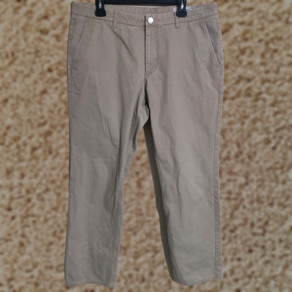 Bonobos Bonobos Chino Pants - Beige 36x34 Straight Front Casual Men's Regular Cotton Flat Front Khaki Pants - Bonobos Shirts, Chinos & Khakis Size US 36 / EU 52 - 1 Thumbnail