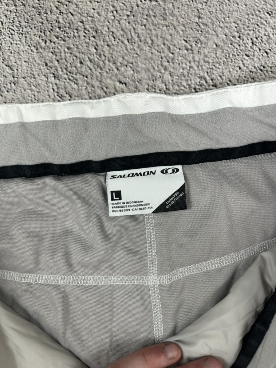 Salomon × Vintage Woman’s Salomon Clima Pro White Ski Shell Snow Pants Size 34" / US 12 / IT 48 - 8 Thumbnail
