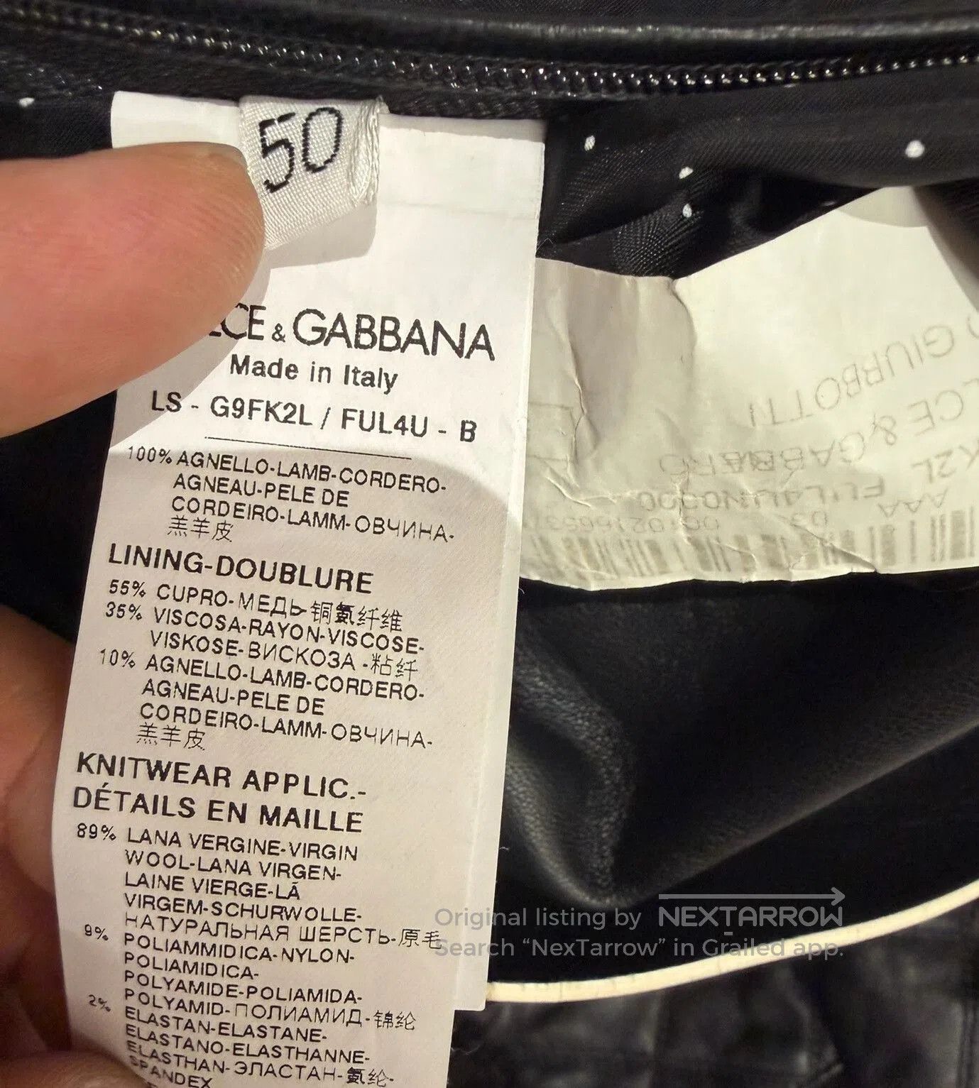 Dolce & Gabbana Dolce & Gabbana Lambskin Black Leather Jacket. Size US M / EU 48-50 / 2 - 9 Thumbnail