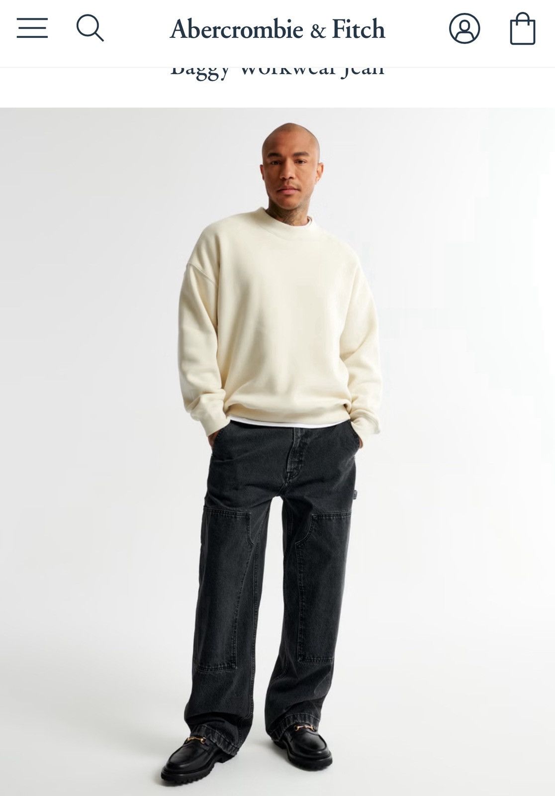Abercrombie Black Carpenter Jeans