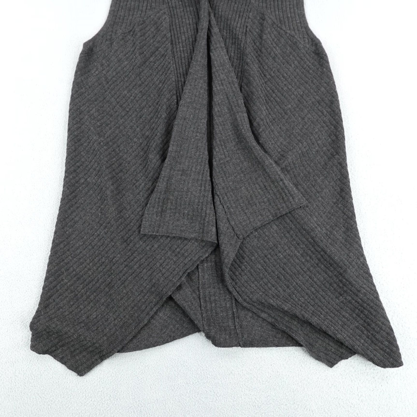 Eileen Fisher VINTAGE Eileen Fisher Sweater Vest Cardigan Women Regular Medium Gray Merino Wool Open Knit Mock Neck 90s Theme Mens Womens? Size M / US 6-8 / IT 42-44 - 3 Thumbnail