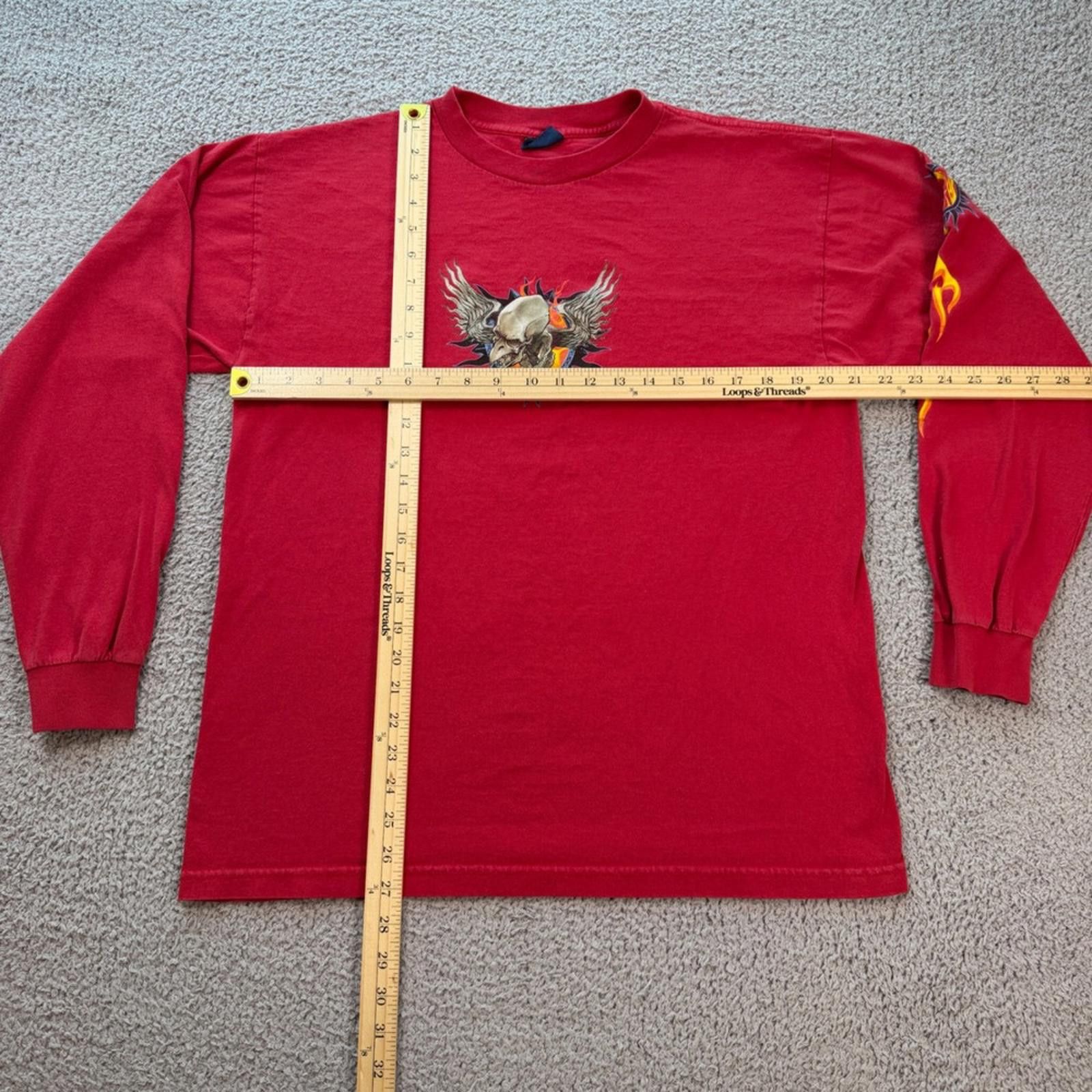 Other Vintage Extreme Limit Mens Red Long Sleeve Eagle T Shirt L Size US L / EU 52-54 / 3 - 4 Thumbnail